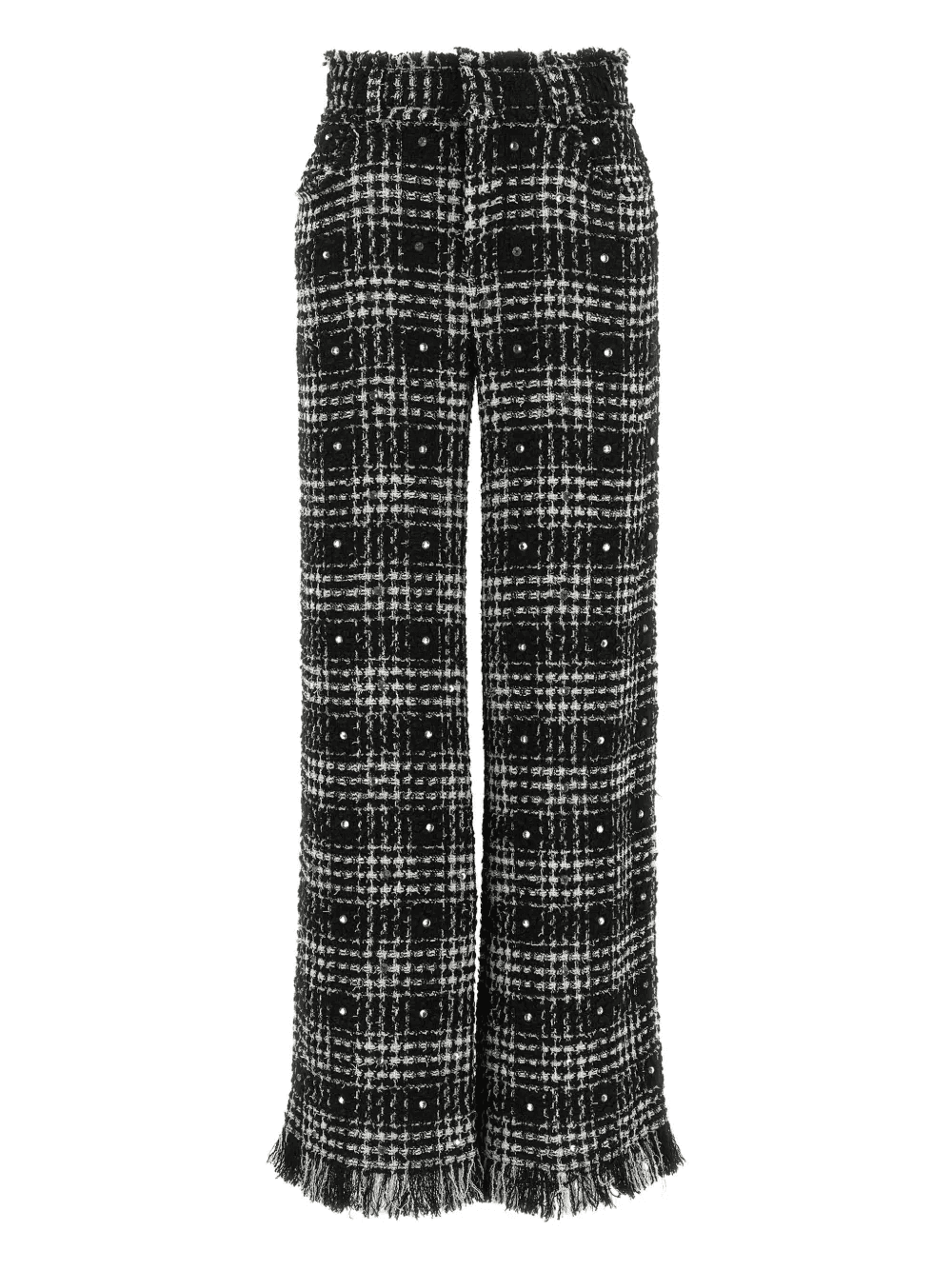 crystal-embellished Prince of Wales pants - Image 1