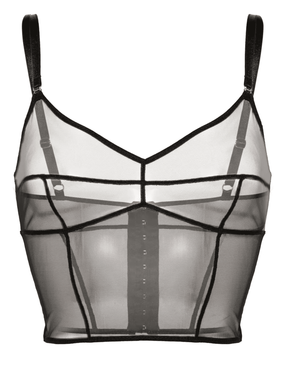 Haze panelled mesh bra - Image 1