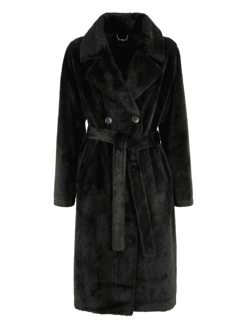 double-breasted belted coat - Image 1
