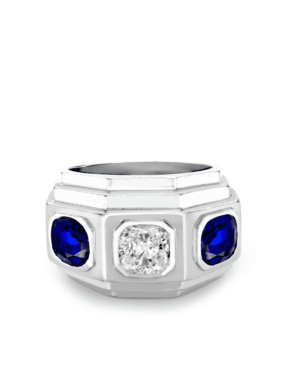 Art Deco pre-owned sapphire and diamond ring - Image 1