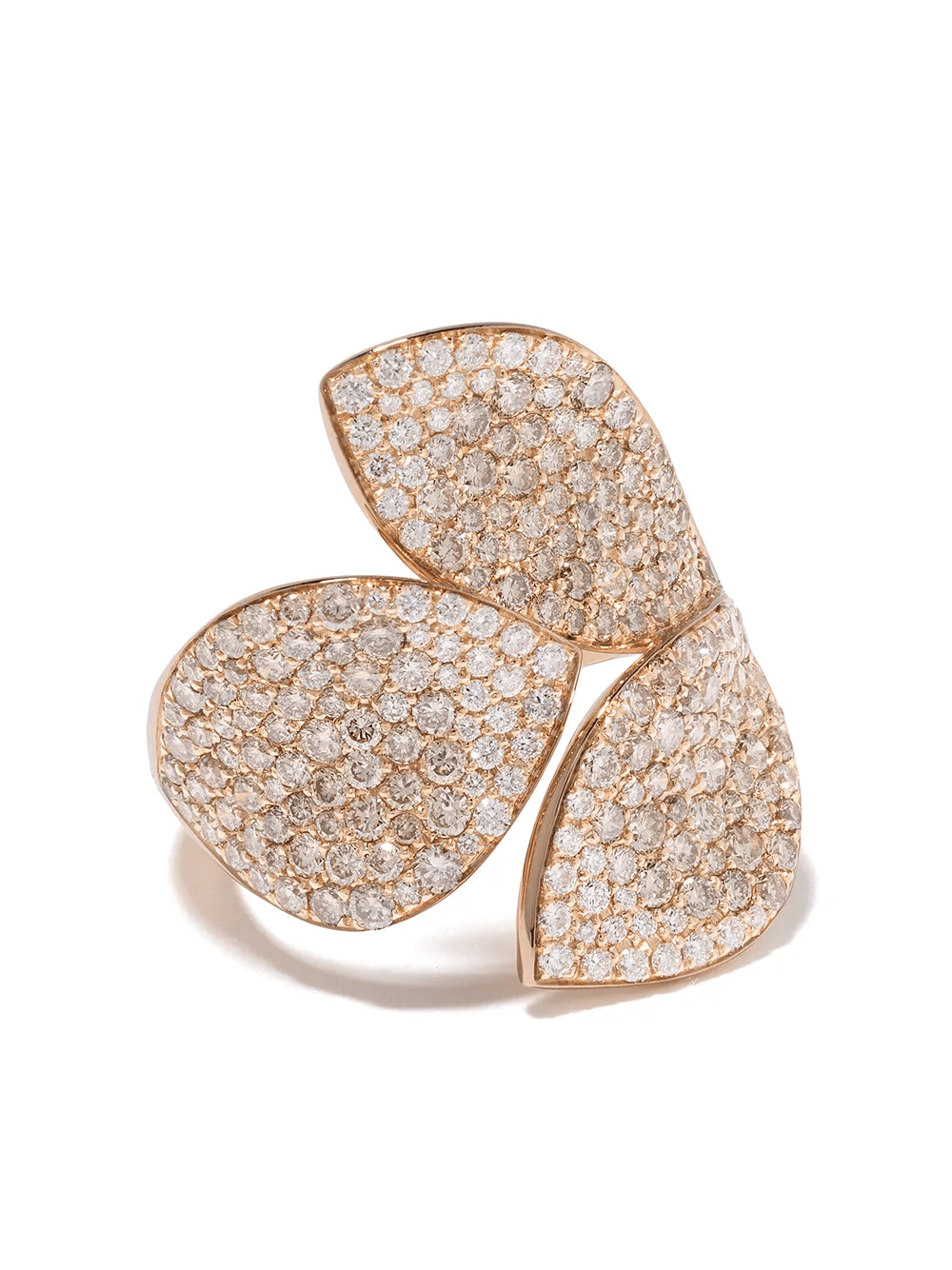 18kt rose gold diamond Giardini Segreti ring - Image 1