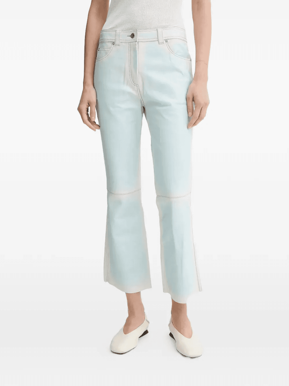 Michaela belt-loop leather trousers - Image 1