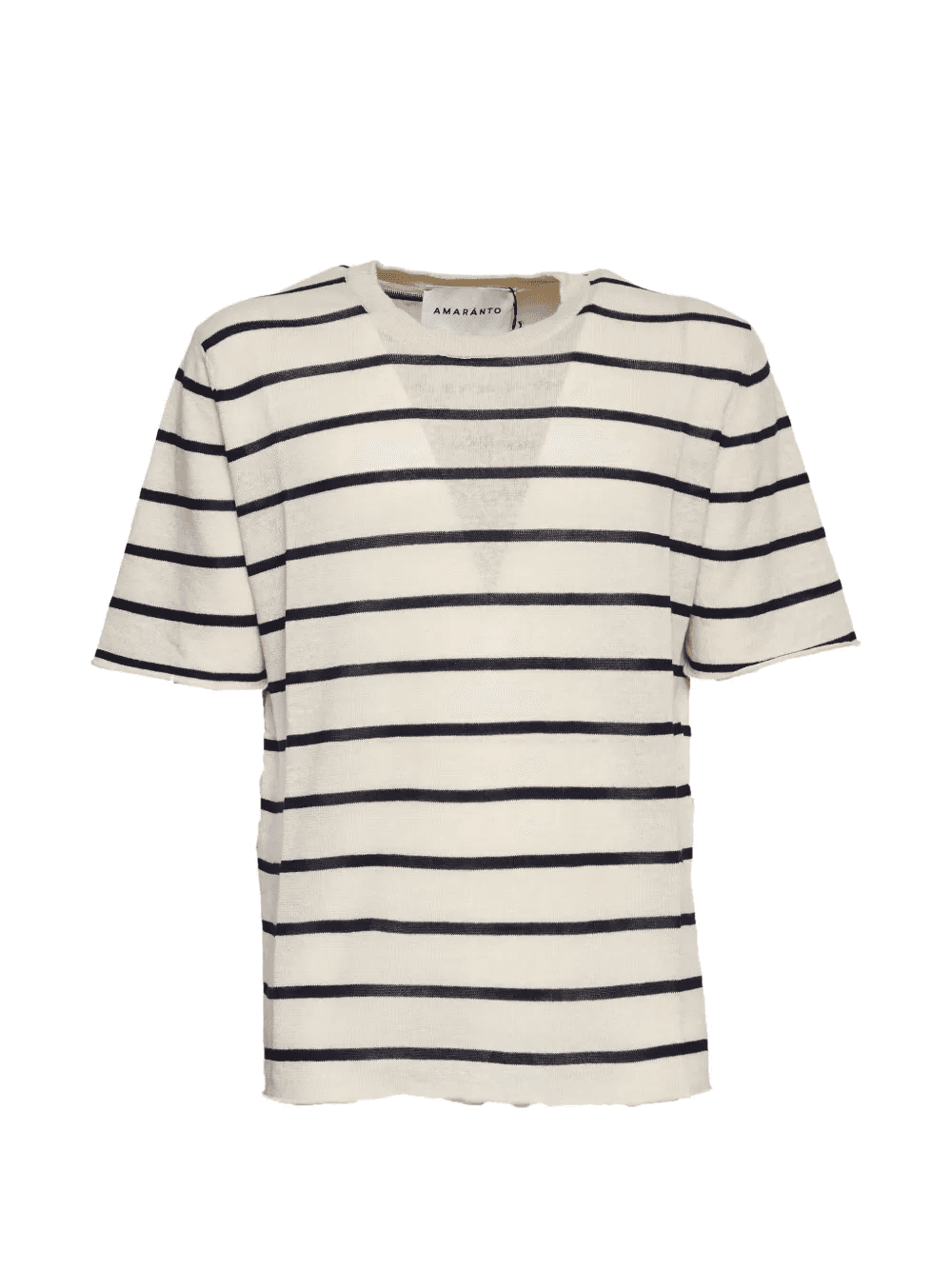 striped crewneck T-shirt - Image 1