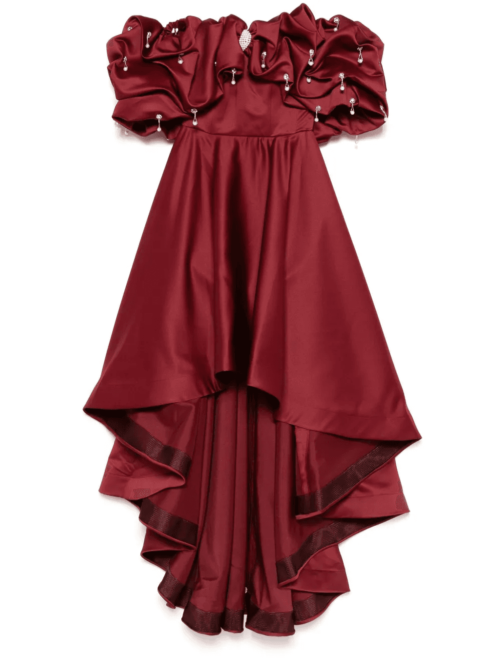 off-shoulder puffy gown - Image 1