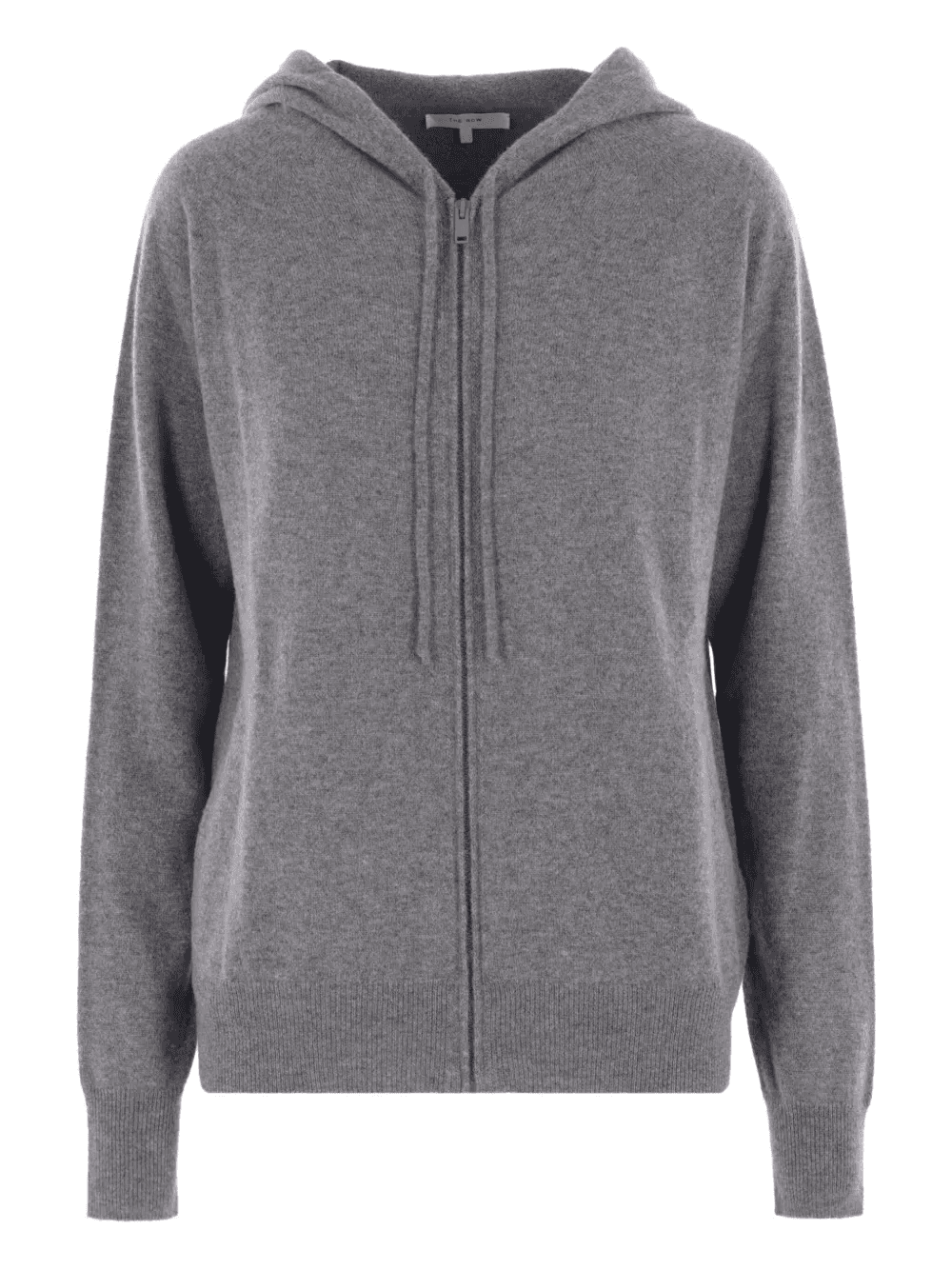 drawstring-hood zip-front cardigan - Image 1