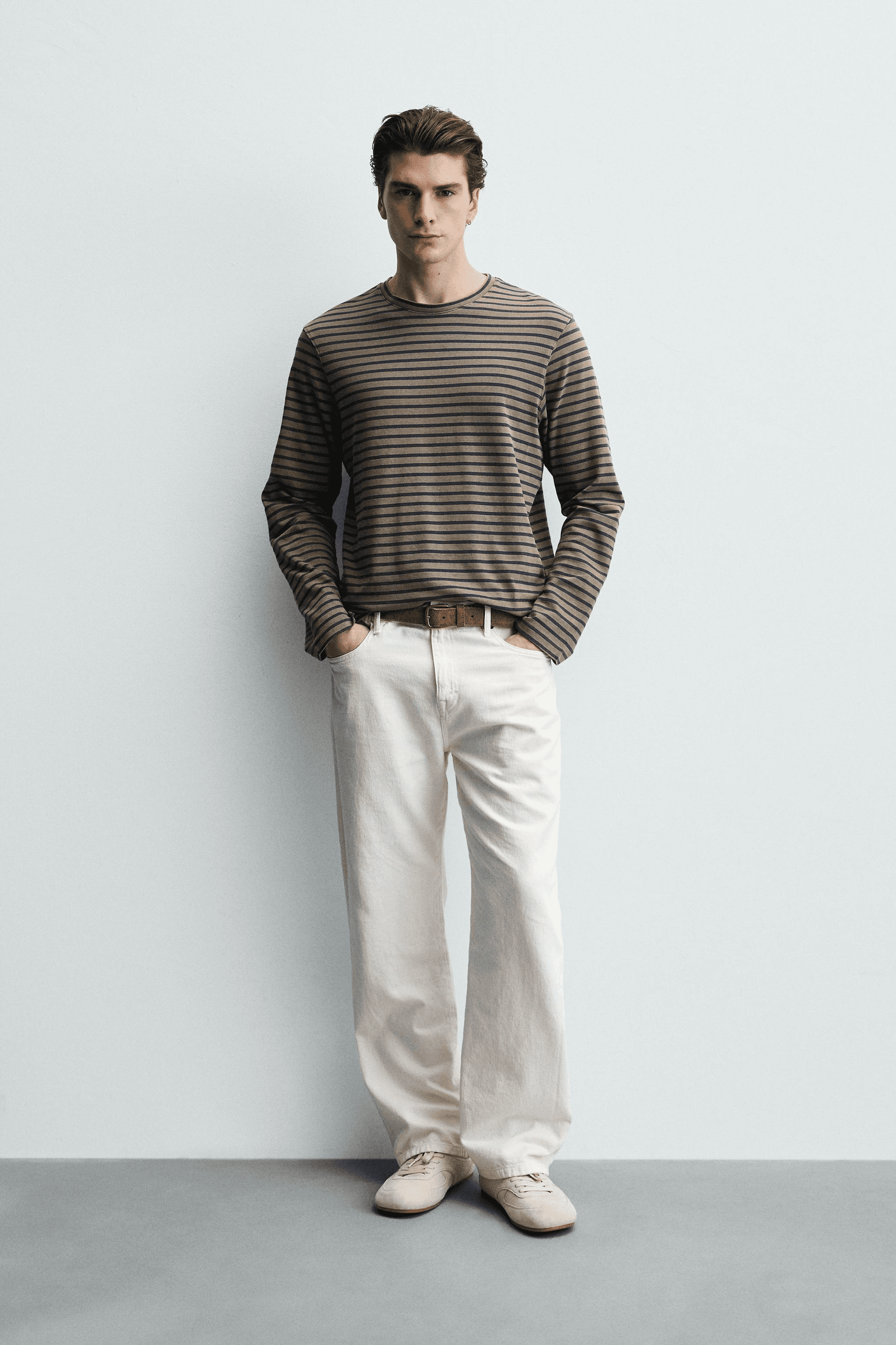 WASHED STRIPED T-SHIRT - Image 1