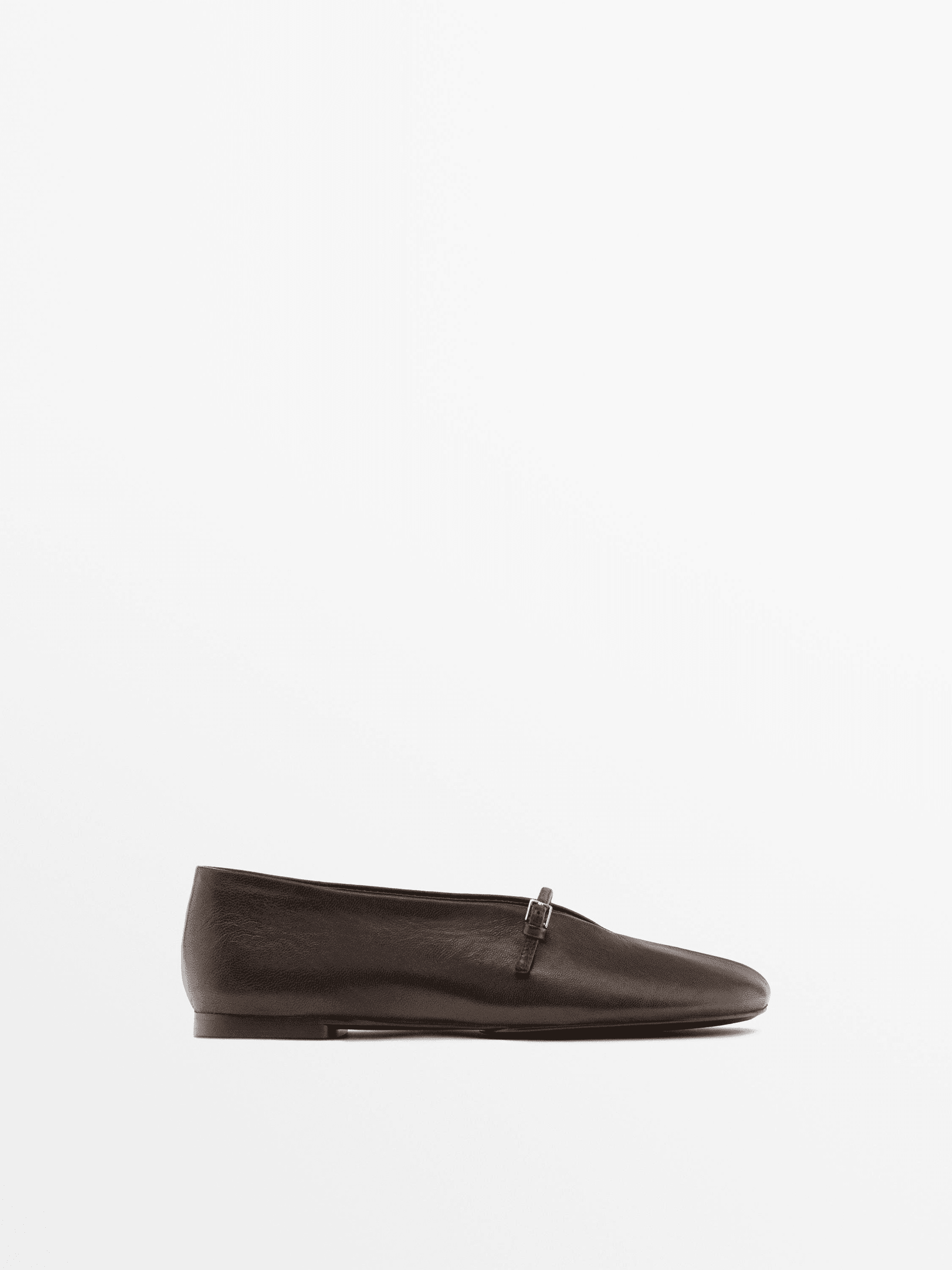 Leather ballet flats with buckle - Image 1