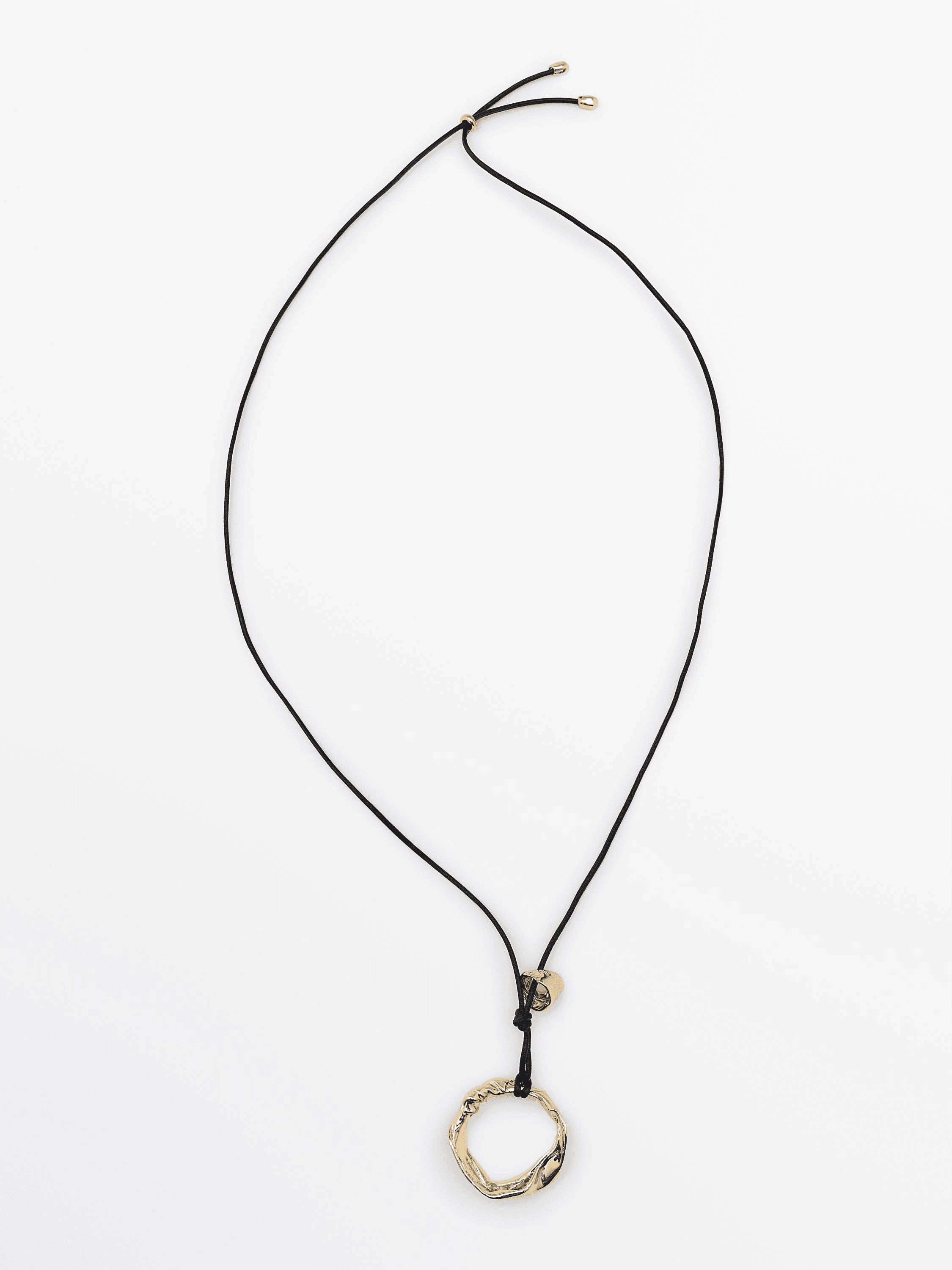 Leather necklace with irregular piece - Image 1