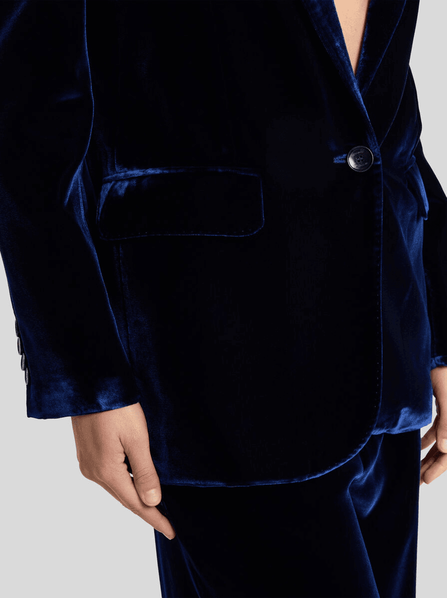 SINGLE-BREASTED VELVET JACKET - Image 1