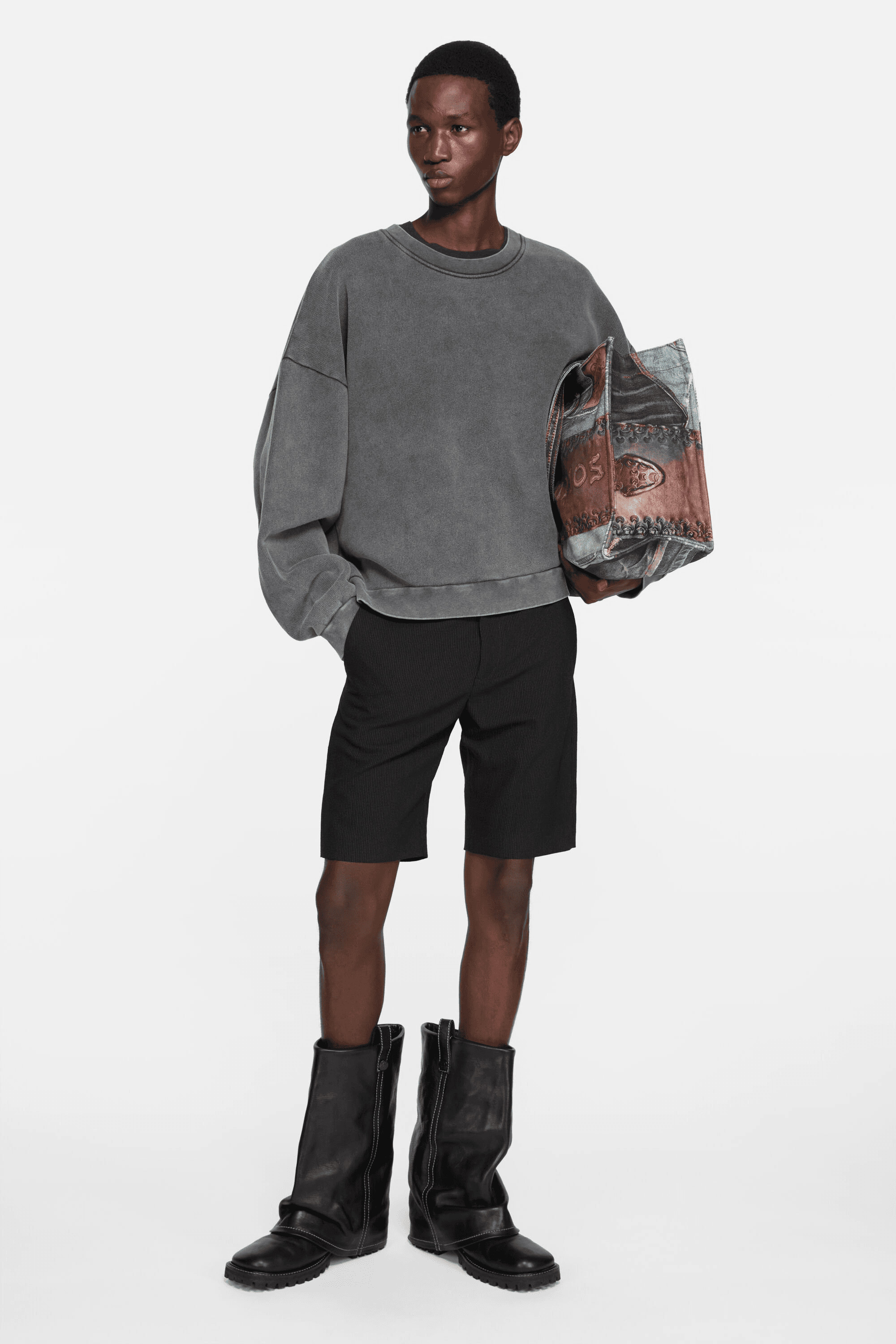 Rubber logo fleece sweatshirt - Image 1