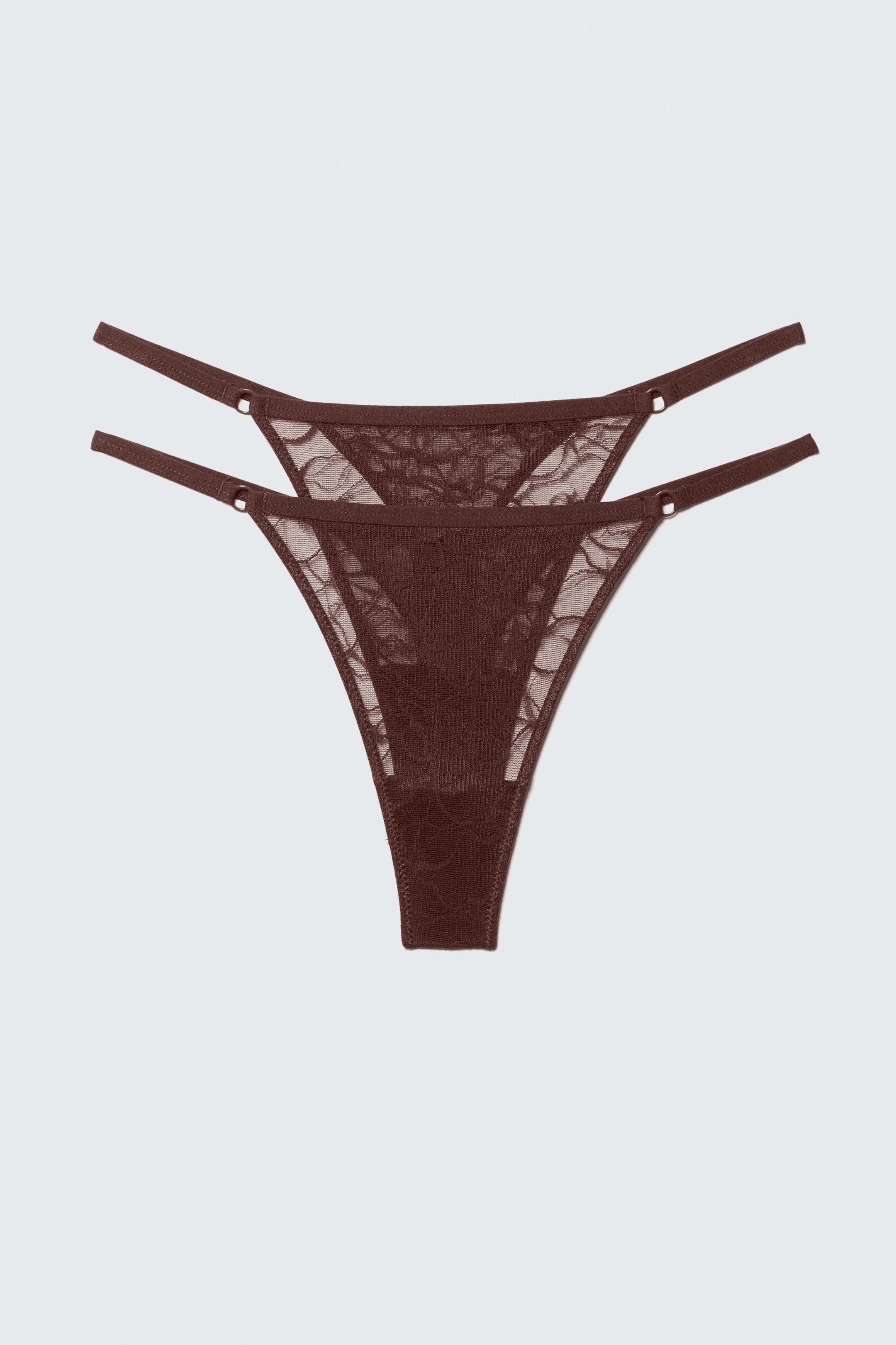 2-PACK SWIRLY LACE TANGA THONGS - Image 1