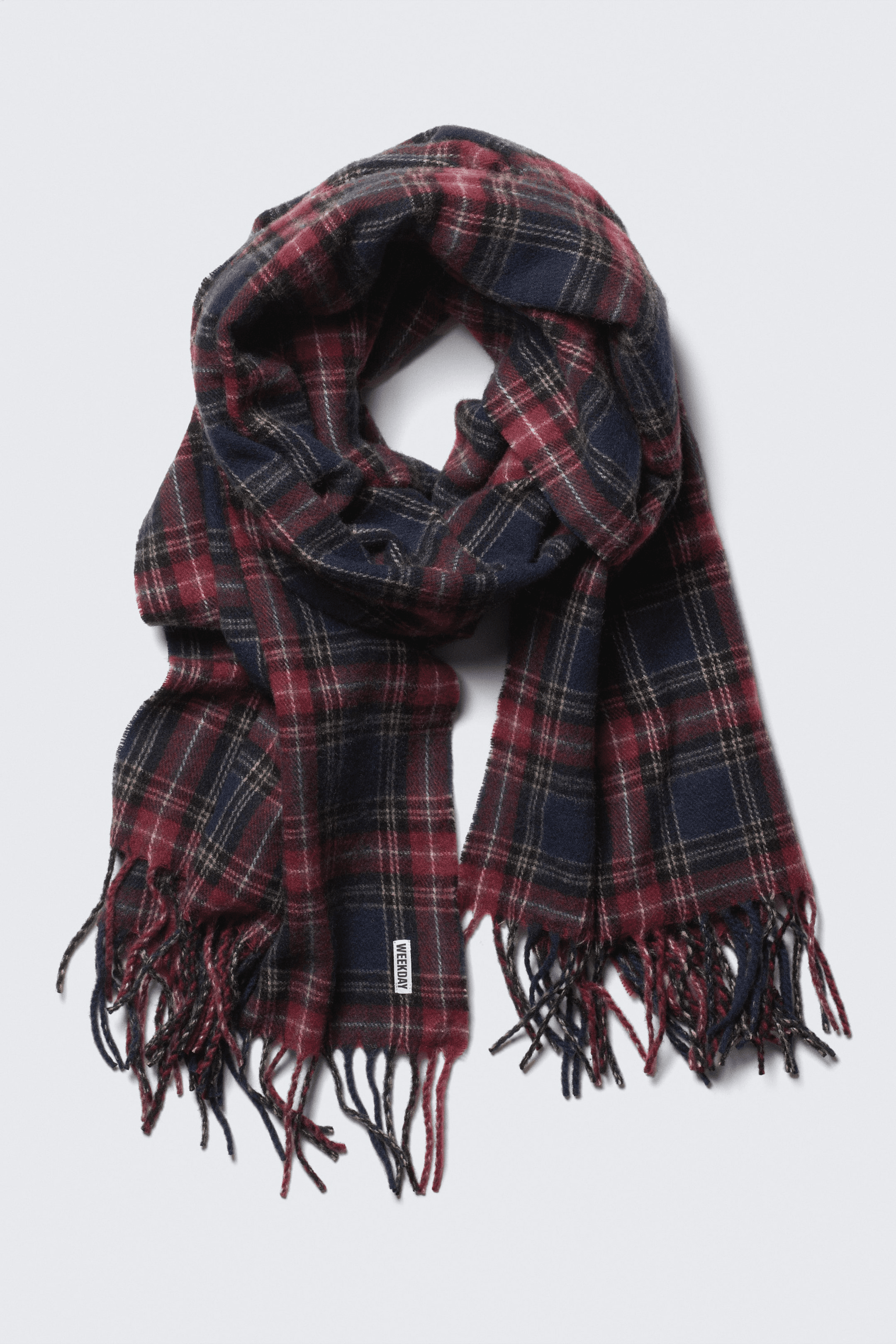 Wool Blend Fringe-Edge Blanket Scarf - Image 1