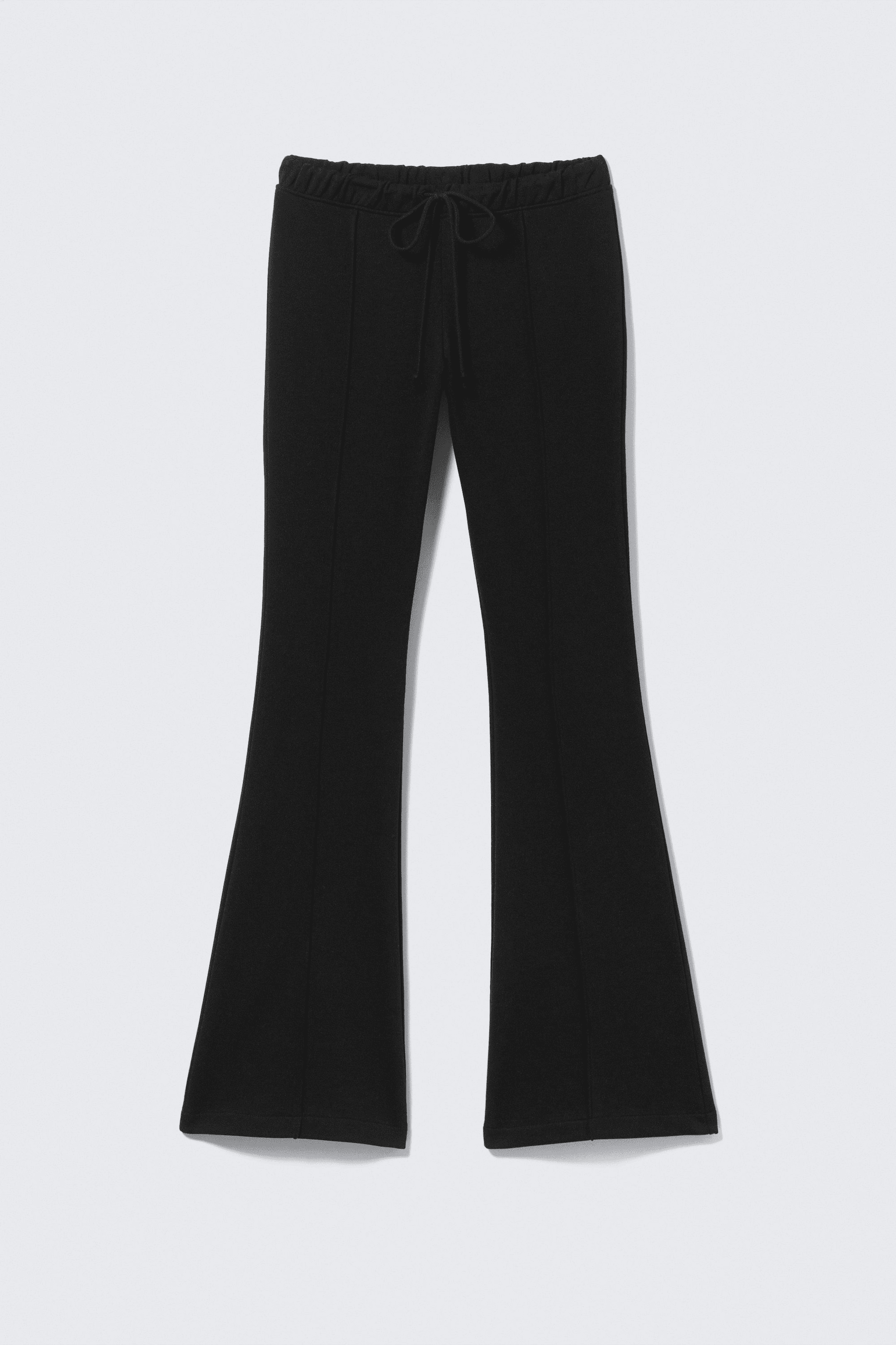 Mid Rise Pintuck Flared Sweatpants - Image 1