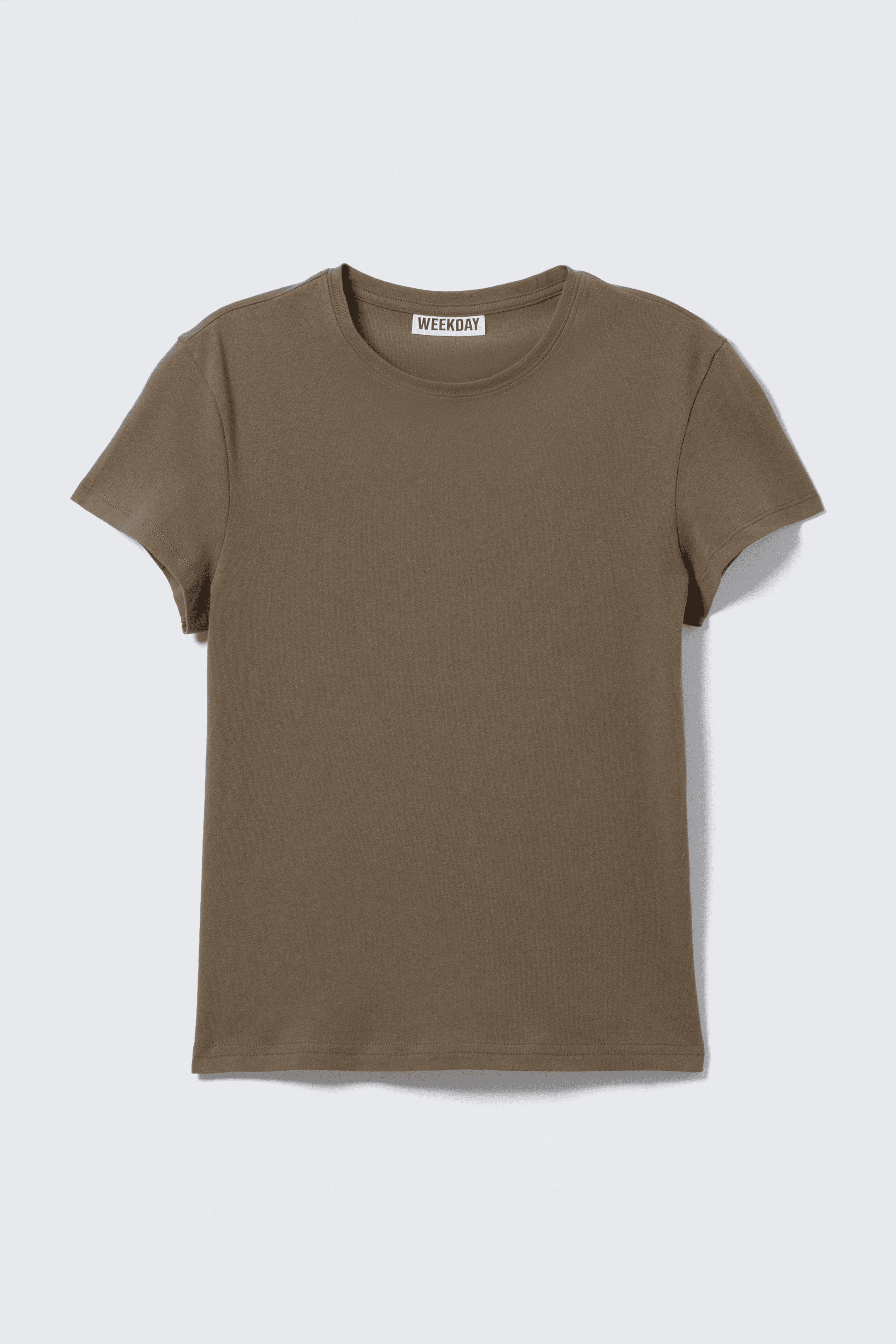 Slim Short-Sleeved Cotton T-shirt - Image 1