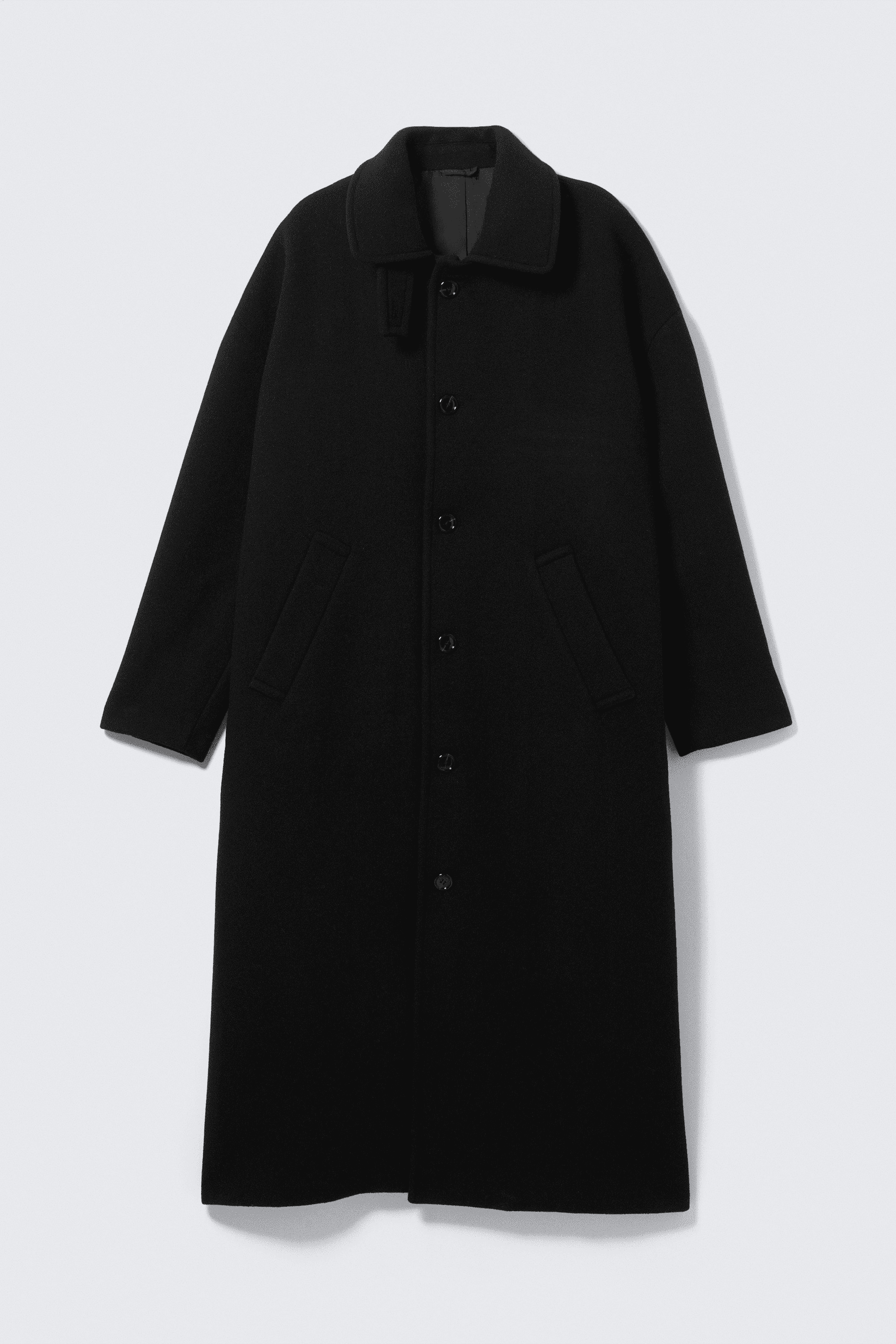 Long Oversized Wool-Blend Coat - Image 1