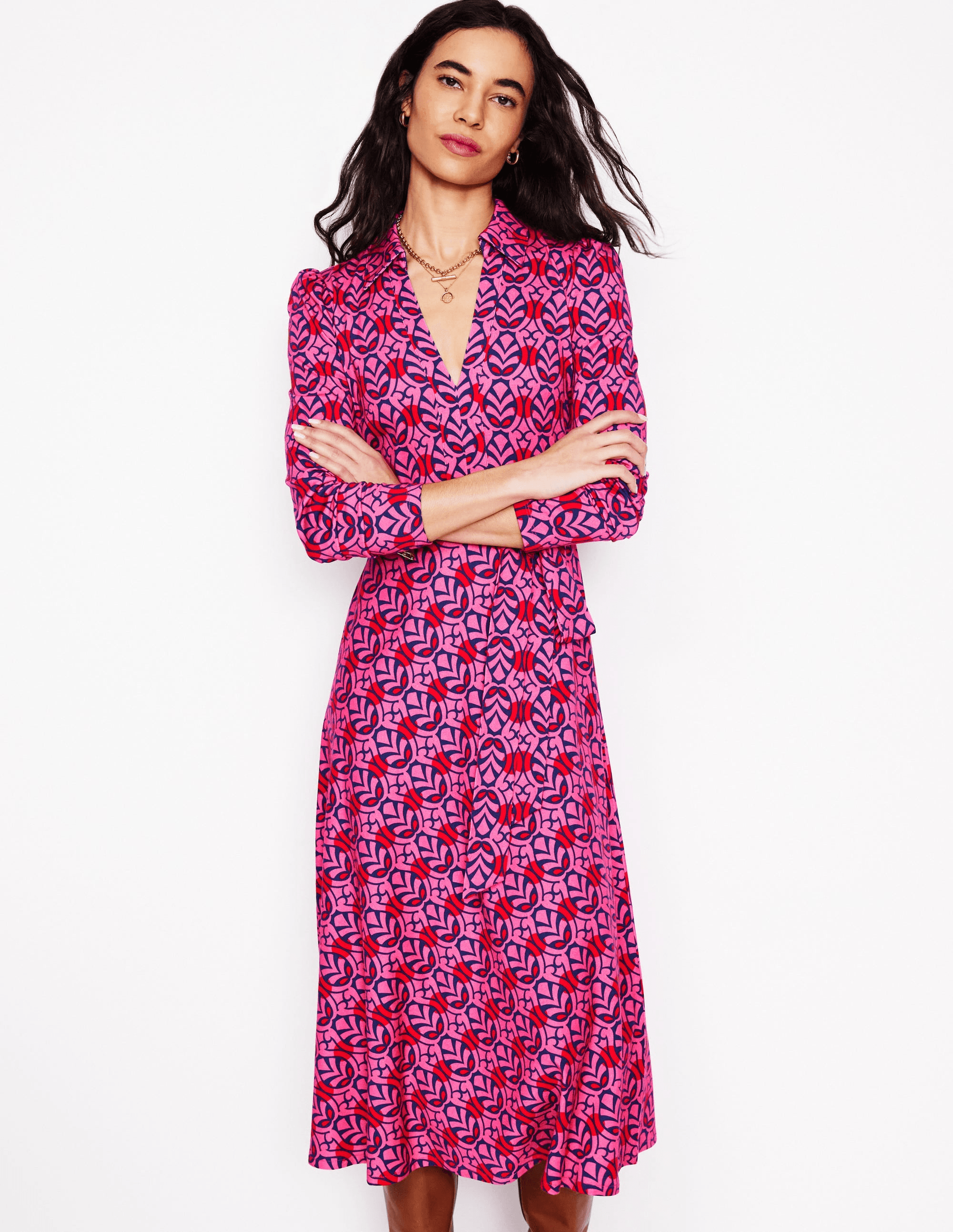 Imogen Collared Jersey Dress - Image 1