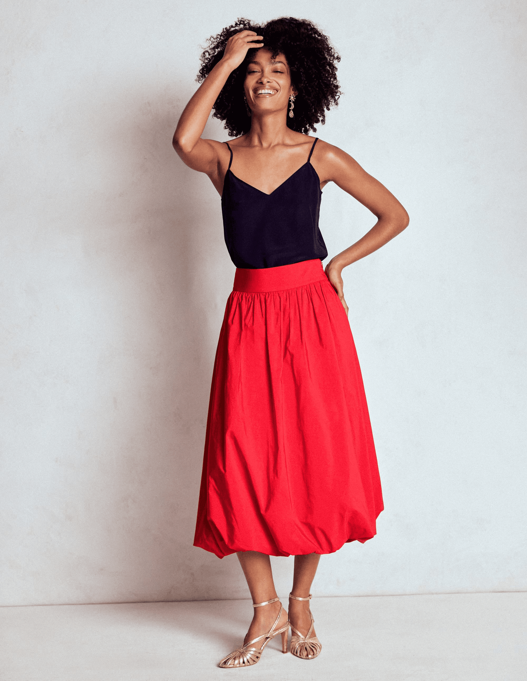 Bubble Hem Midi Skirt - Image 1