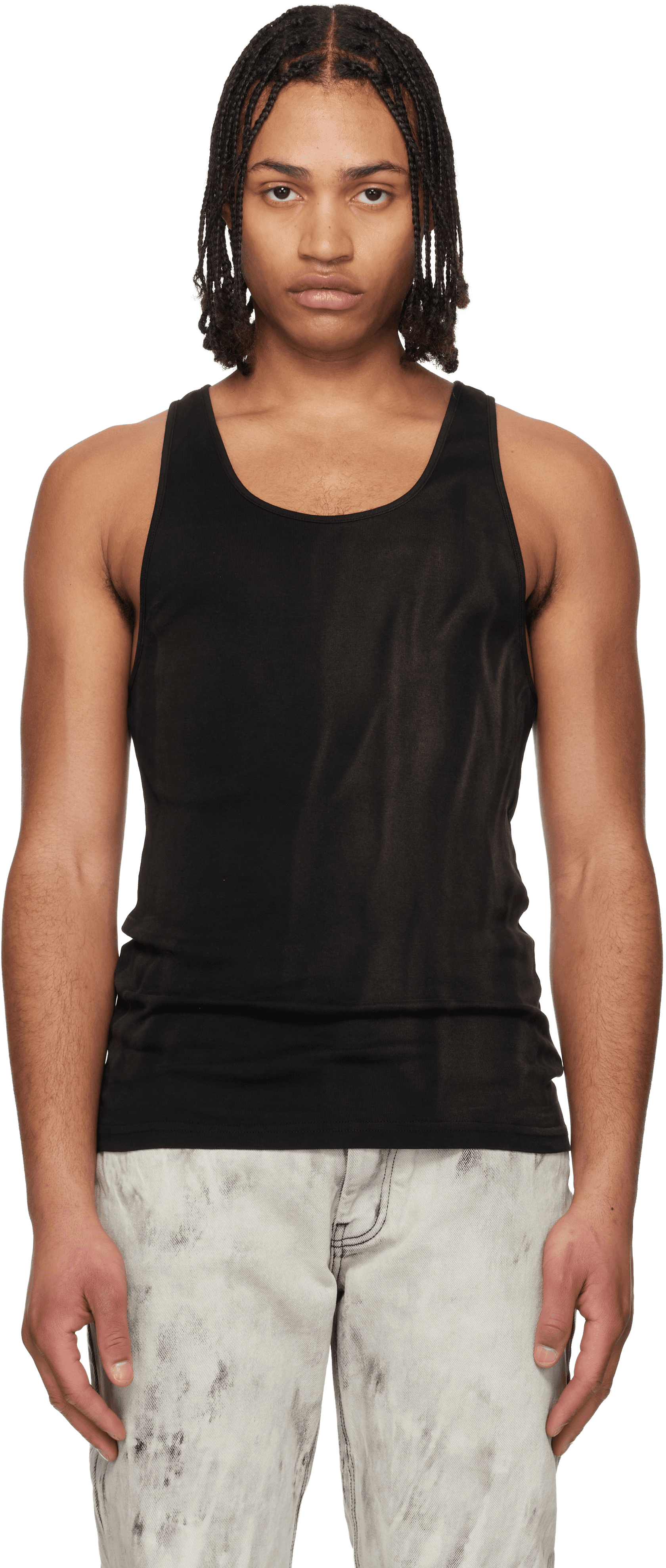 Black Faded Tank Top - Image 1