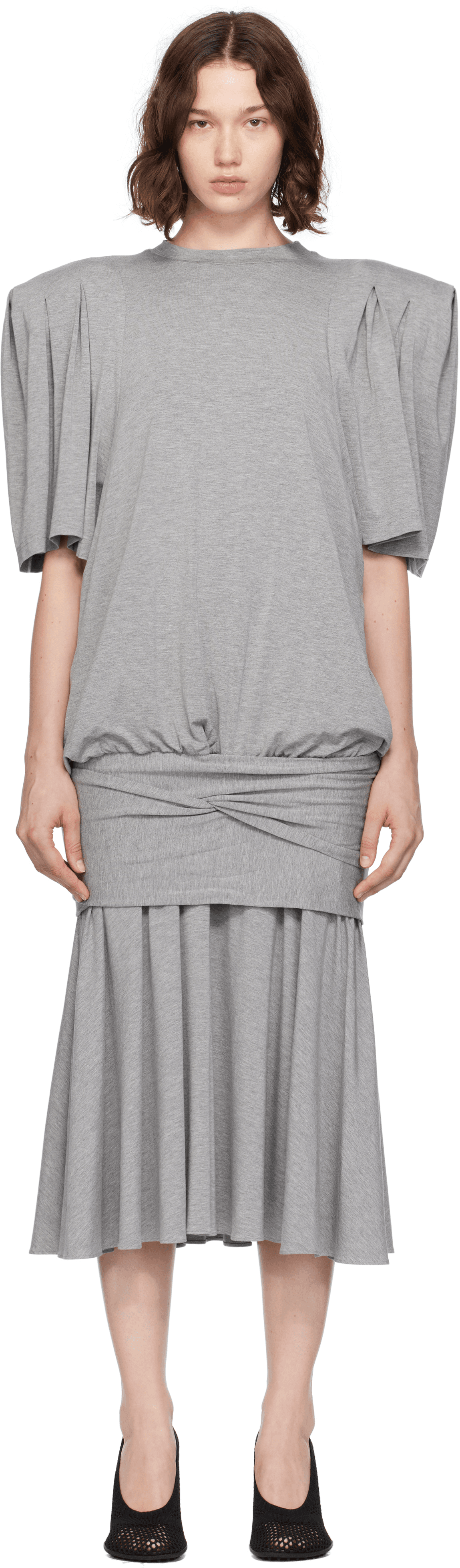 Gray T-shirt Midi Dress - Image 1