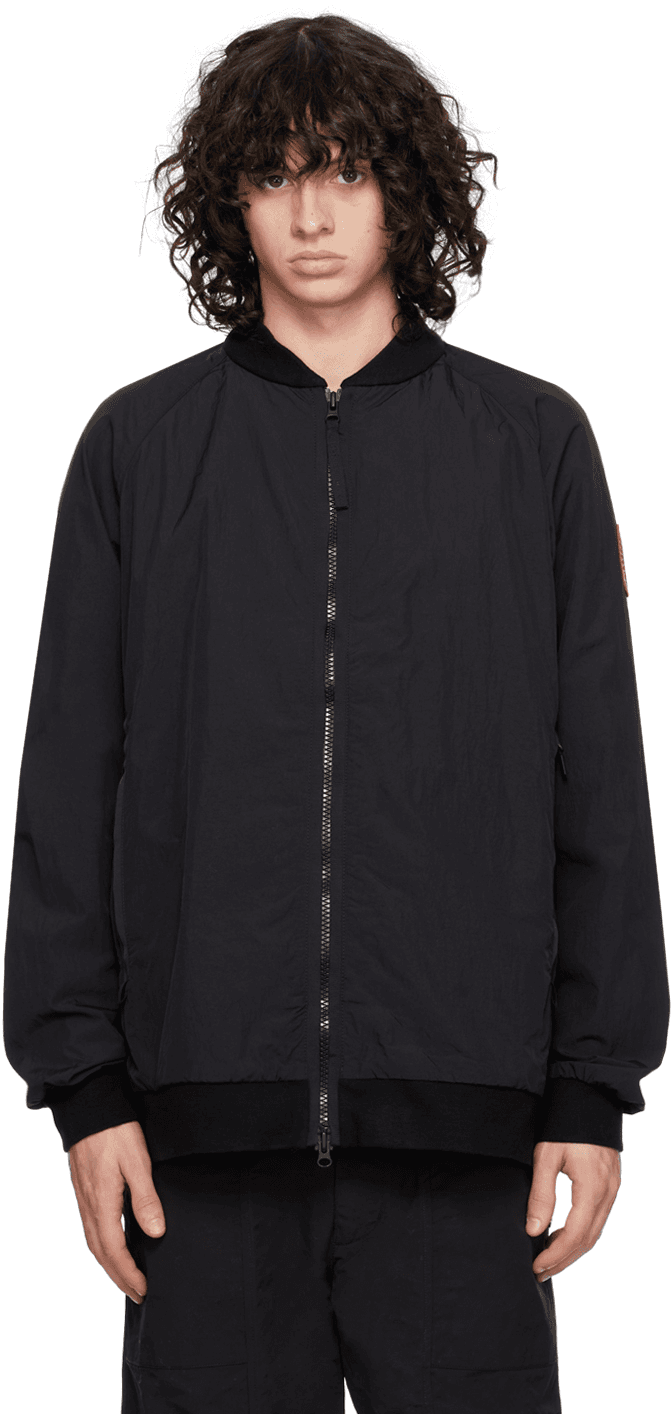 Black Faber Bomber Jacket - Image 1