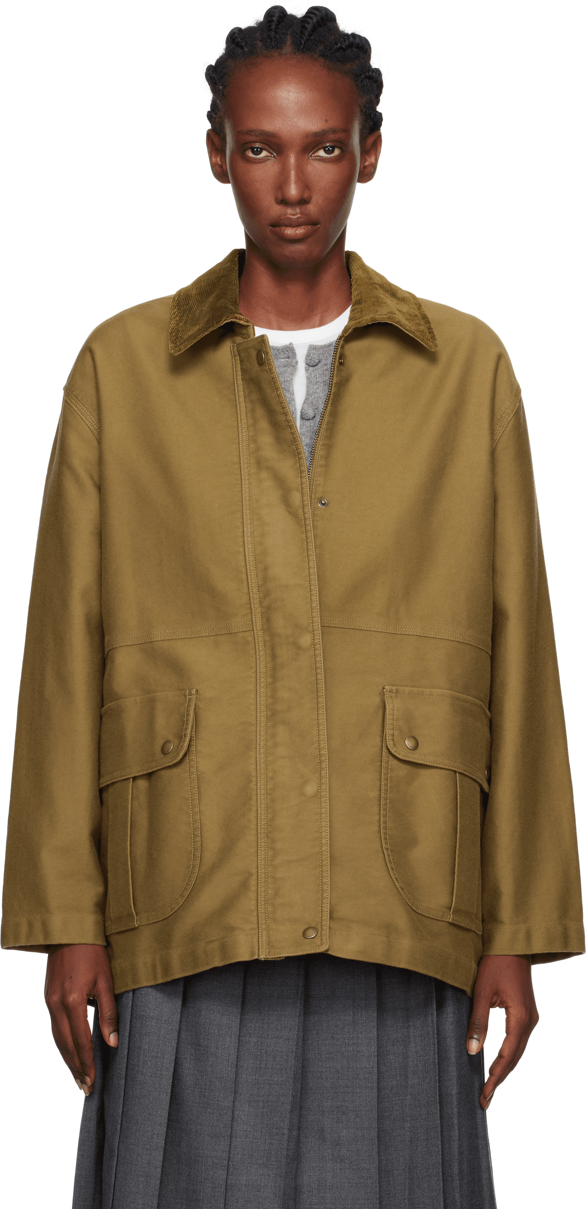 Khaki Mole Skin Hunting Cotton Jacket - Image 1