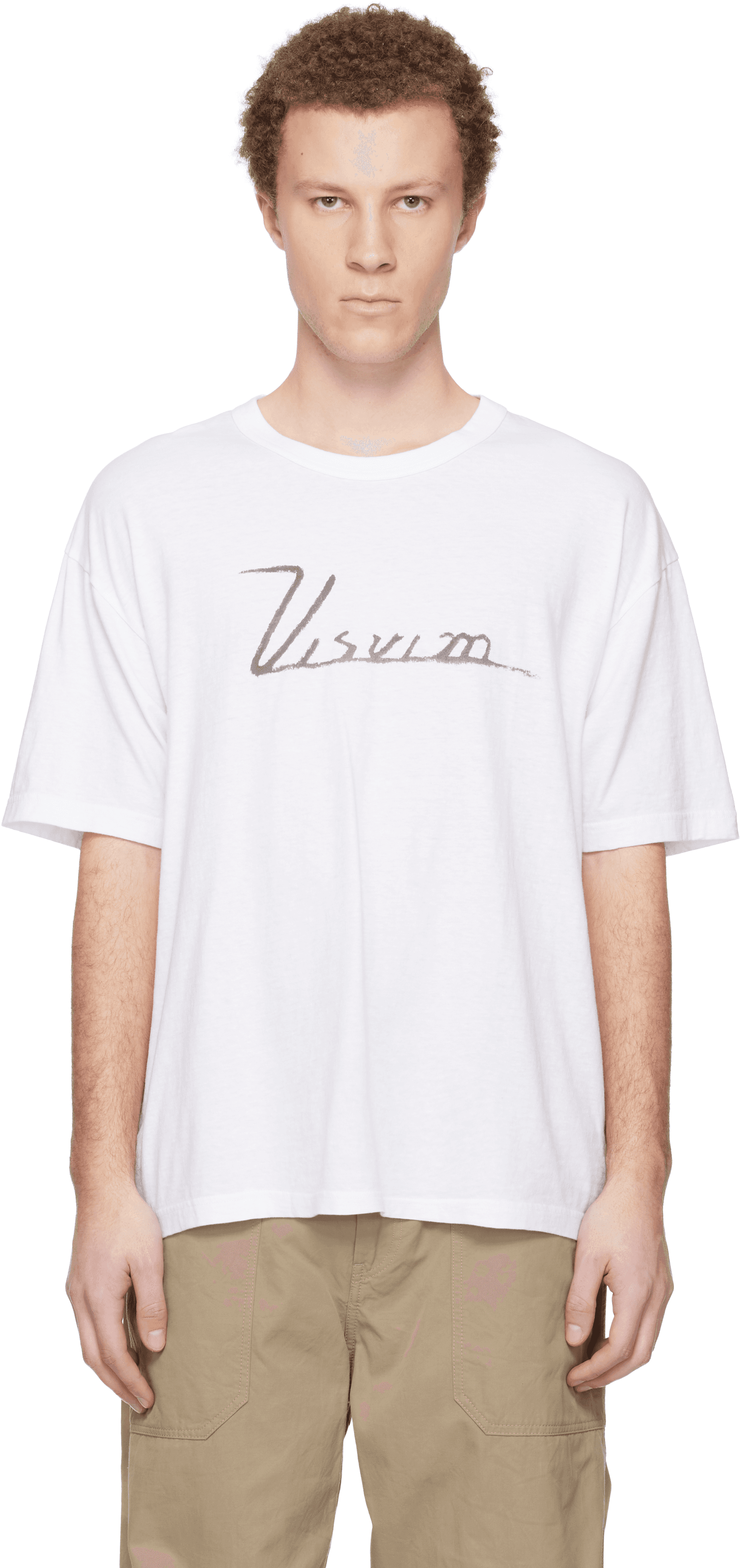White Jumbo S/S 'Visvim' T-shirt - Image 1