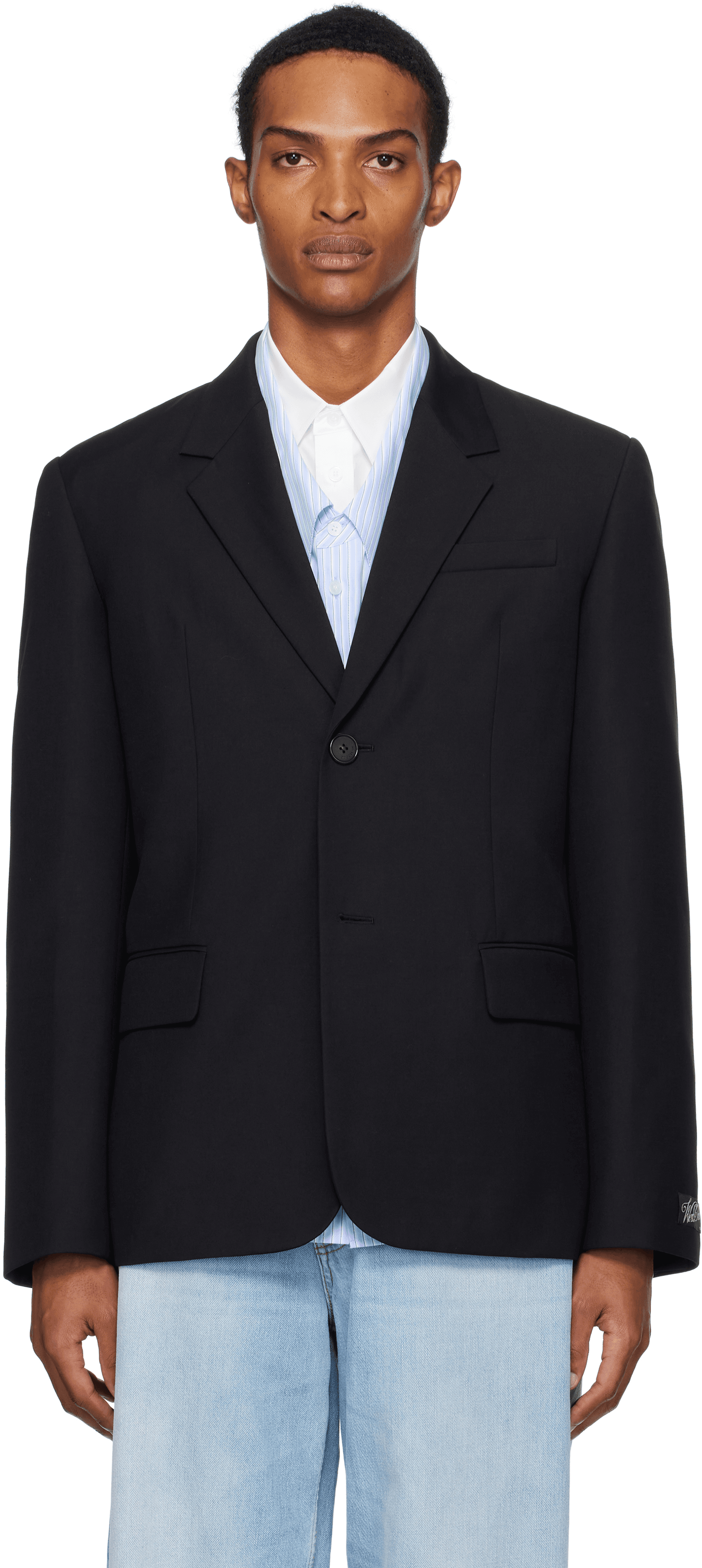 Black Button Blazer - Image 1