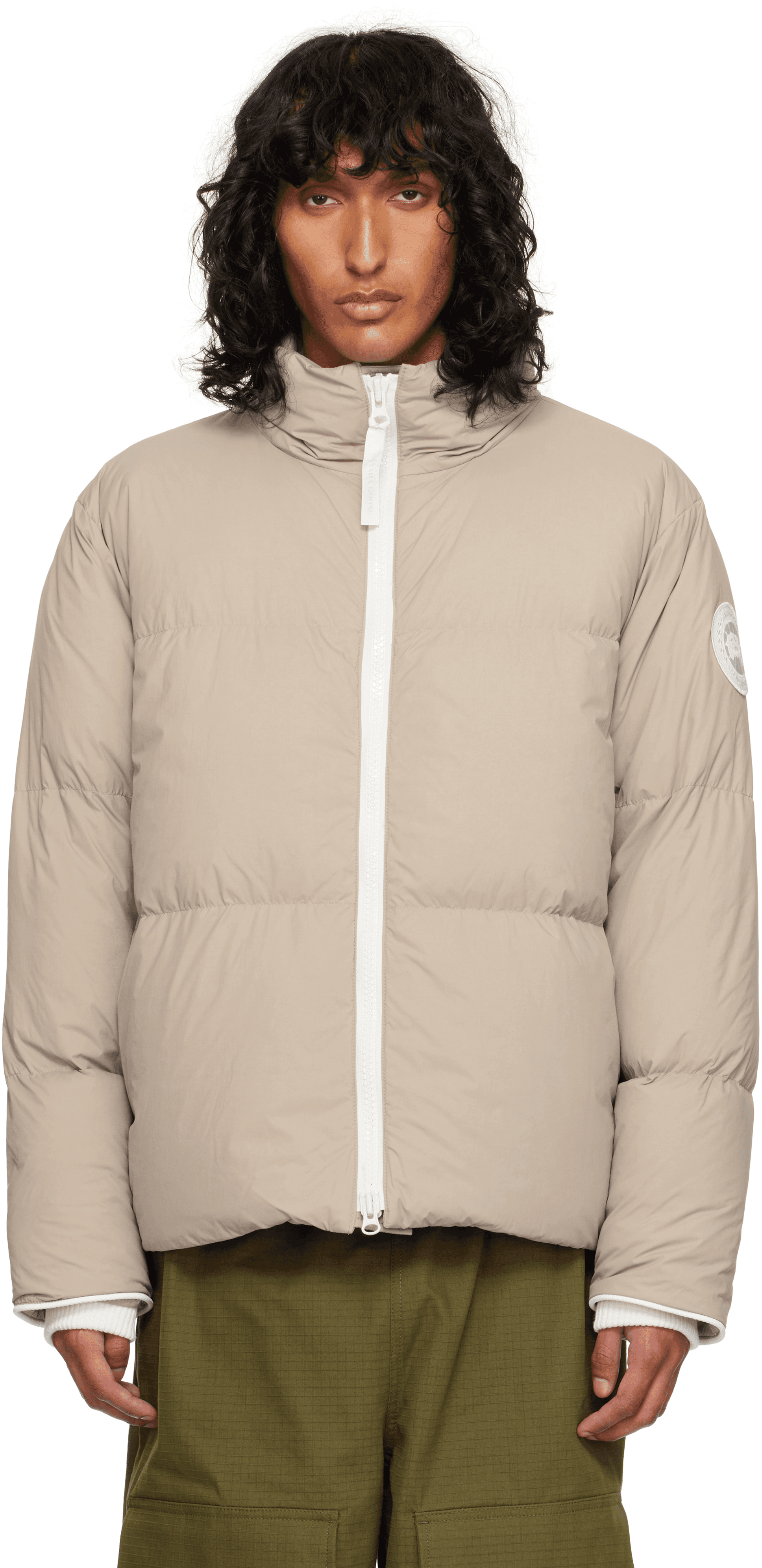 Beige Lawrence Puffer Down Jacket - Image 1