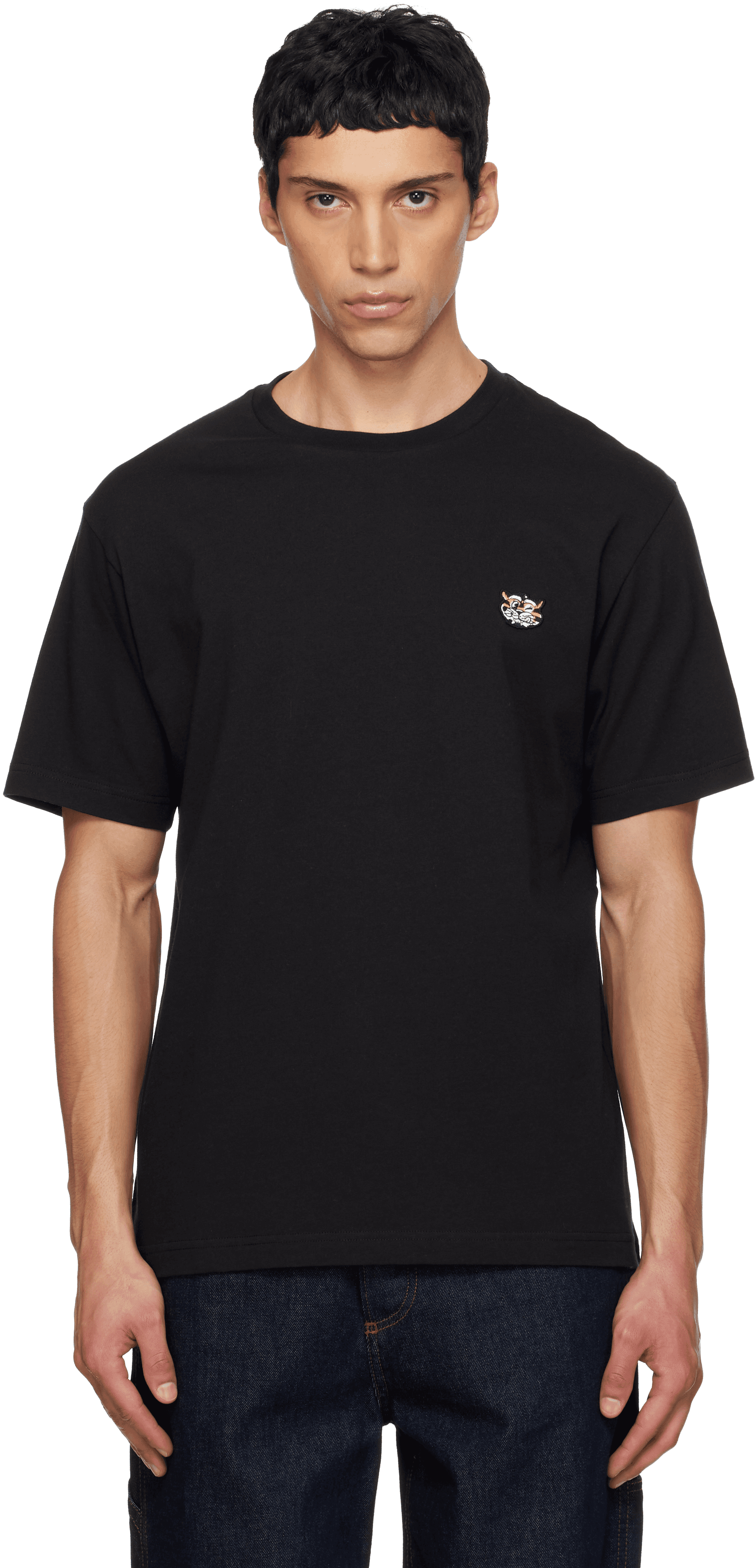 Black Kenzo Paris 'KENZO Wild Tiger' Embroidered T-shirt - Image 1