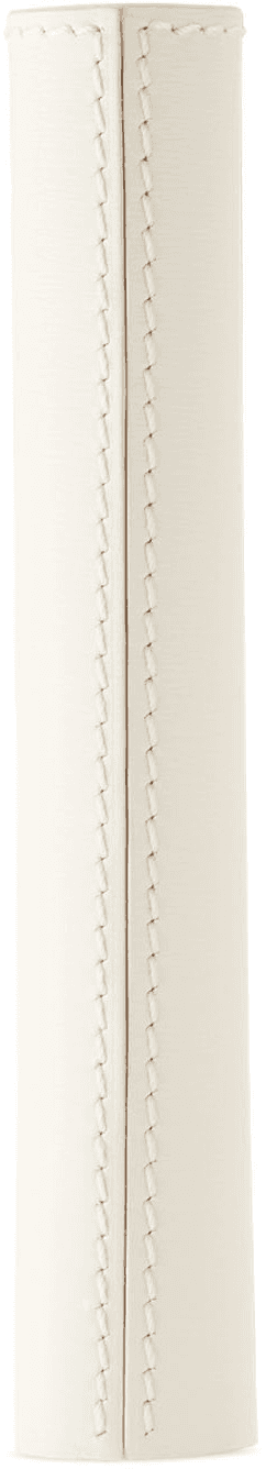 Refillable Leather Mascara Case – White - Image 1