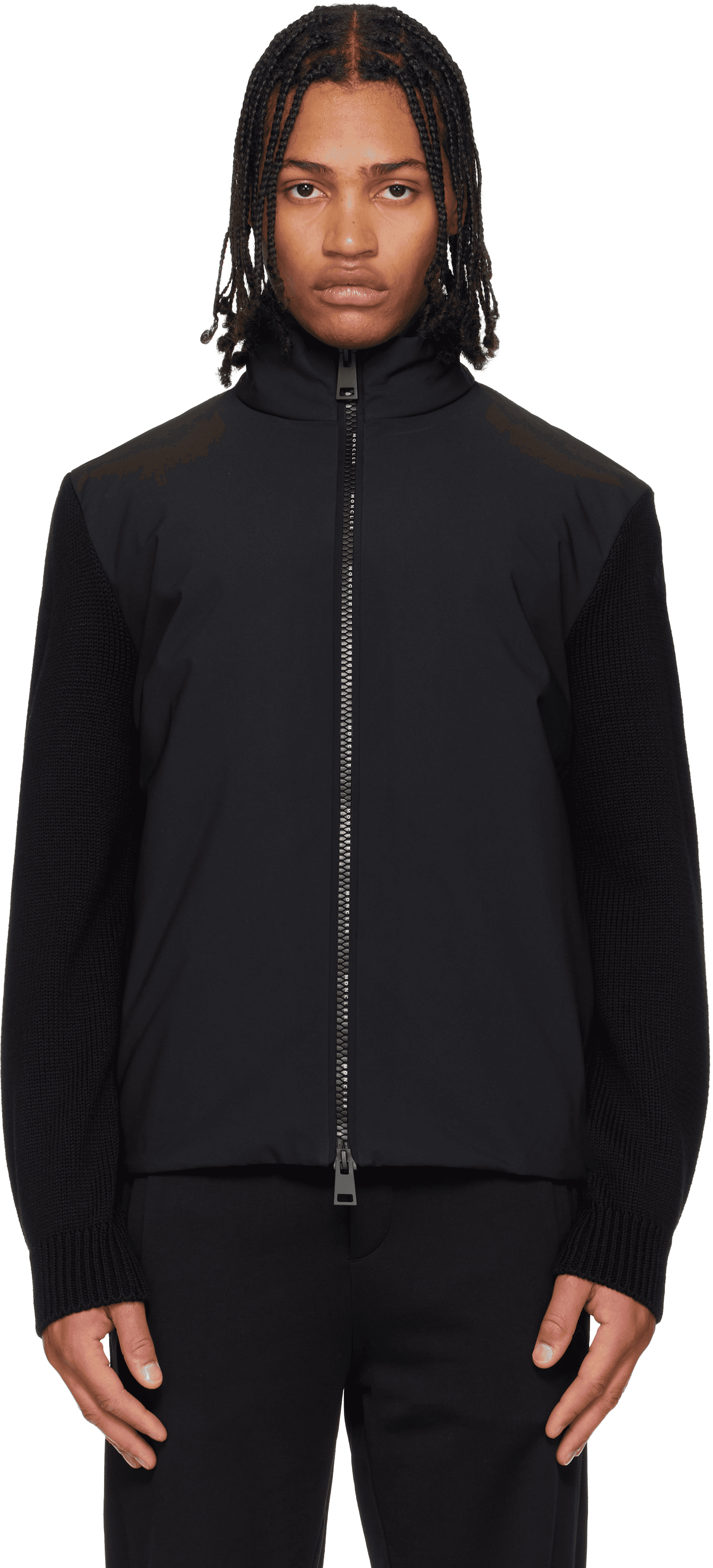 Black Virgin Wool Down Jacket - Image 1