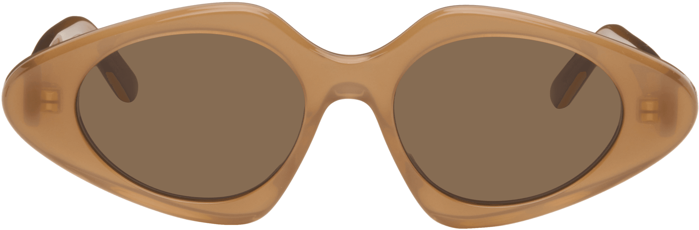 Brown Triangle Slim Sunglasses - Image 1