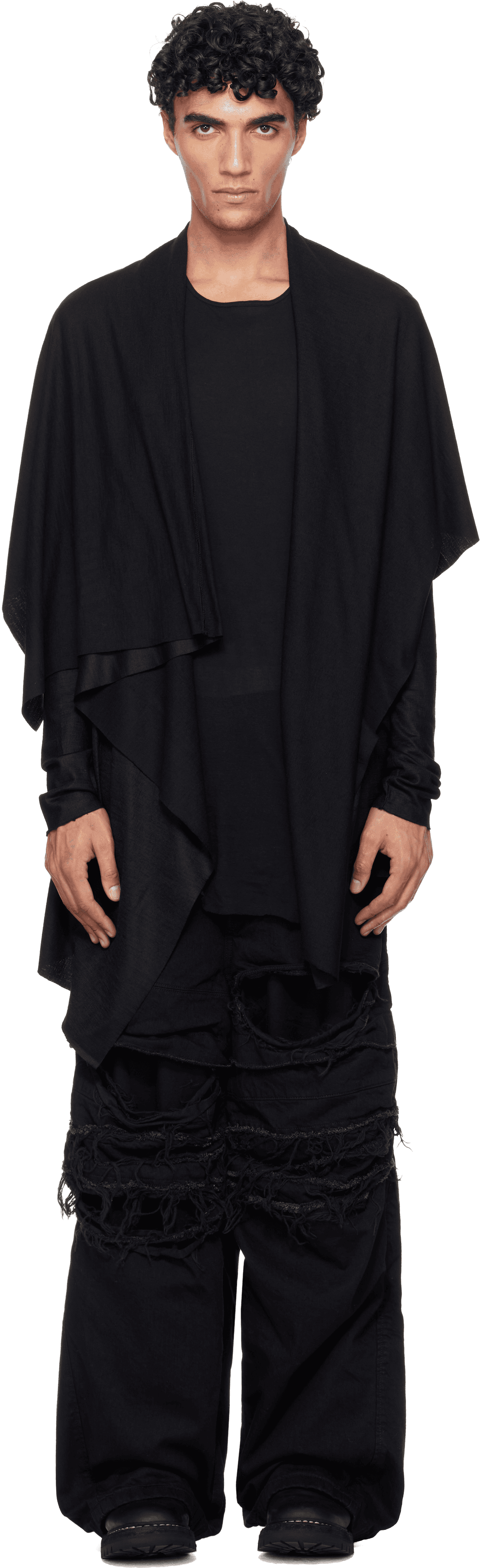 Black Veiled Cardigan - Image 1