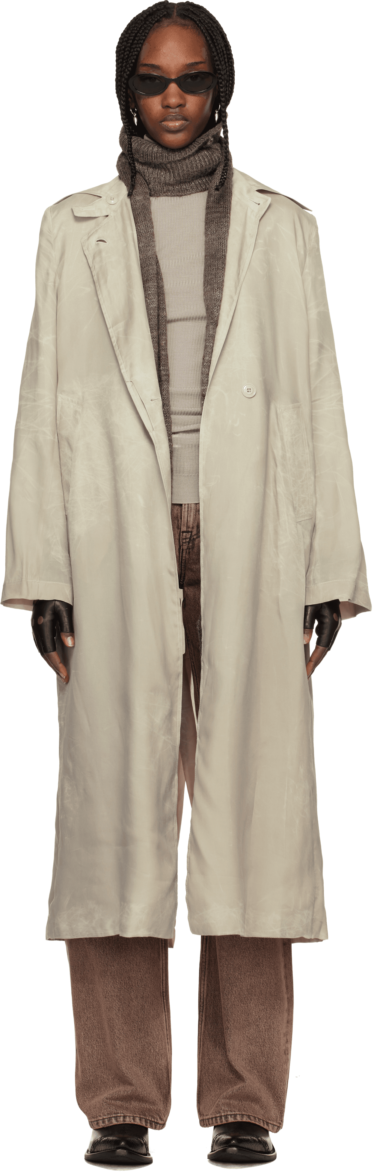 Gray Capital Trench Coat - Image 1