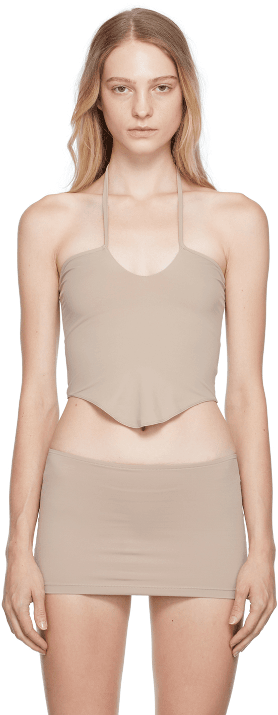 SSENSE Exclusive Taupe Camisole - Image 1