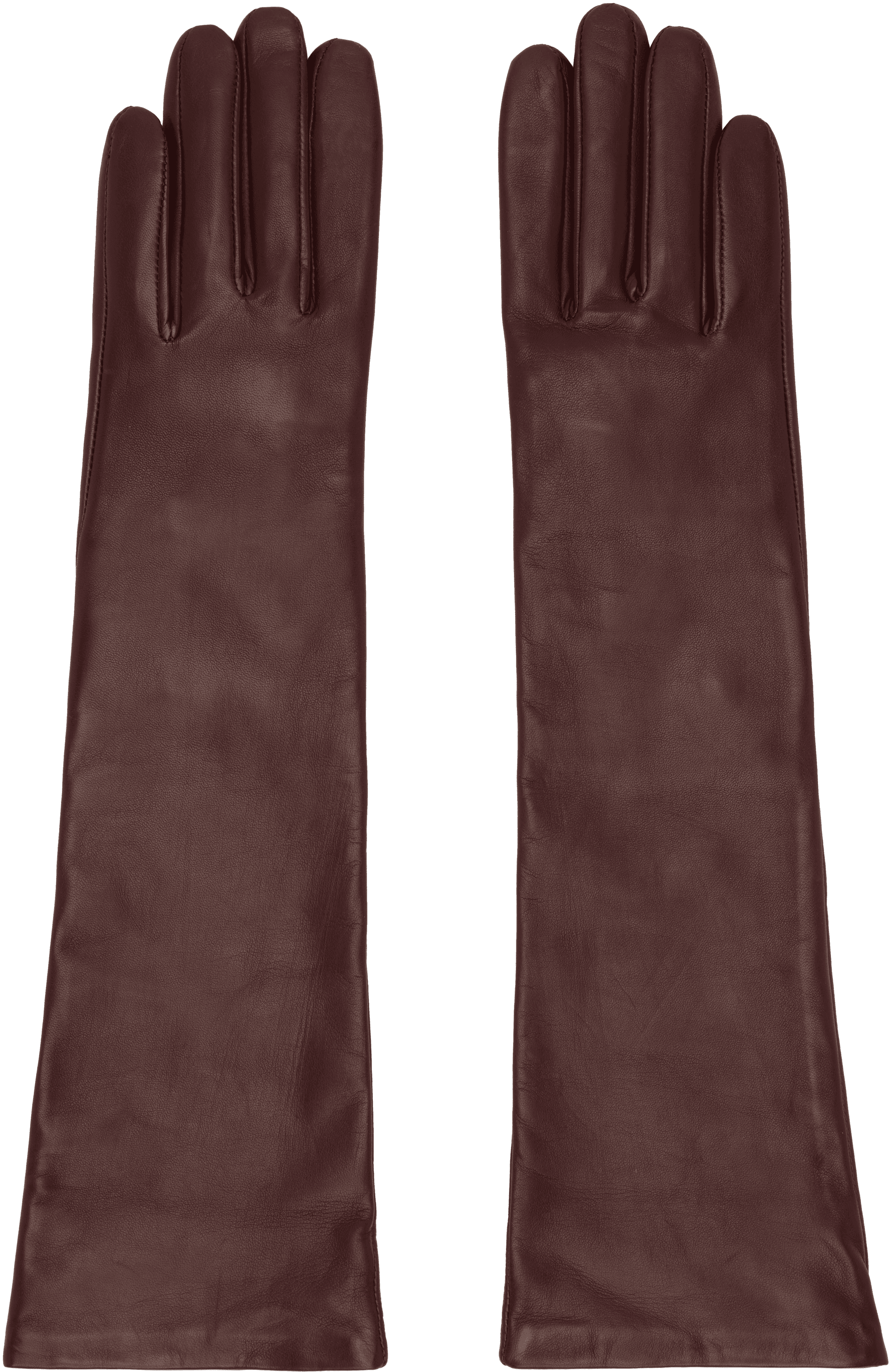 Burgundy Essentials Long Gloves - Image 1
