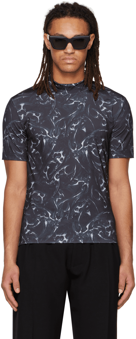 Black Tribal Turtleneck - Image 1