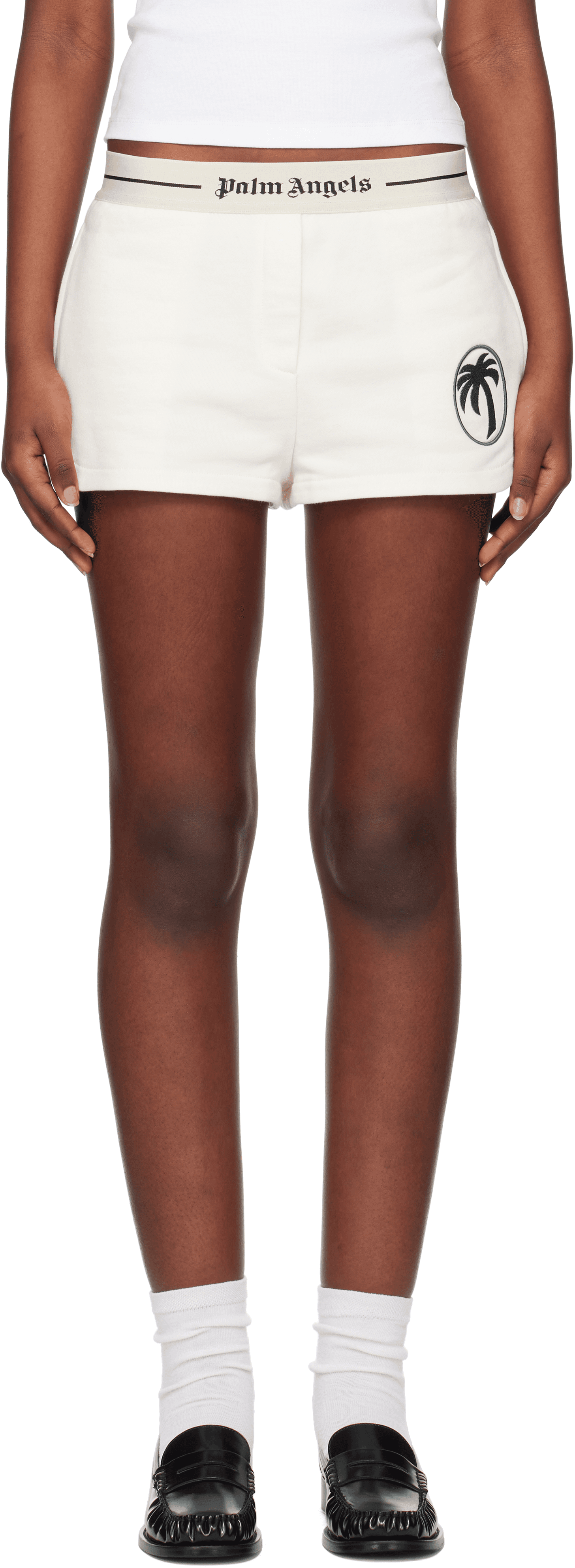 Off-White Oval Palm Sweat Shorts - Image 1