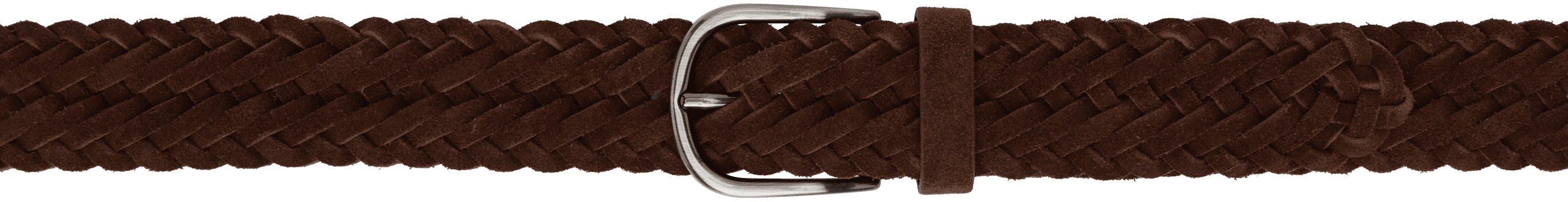 Brown Suede Woven Belt - Image 1