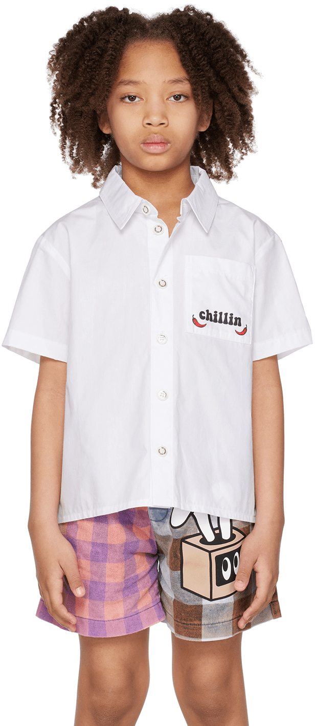 Kids White 'Chillin' Shirt - Image 1