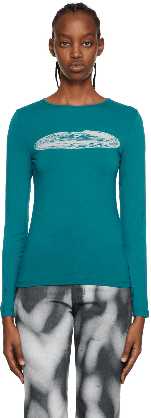 Blue Globe Long Sleeve T-Shirt - Image 1