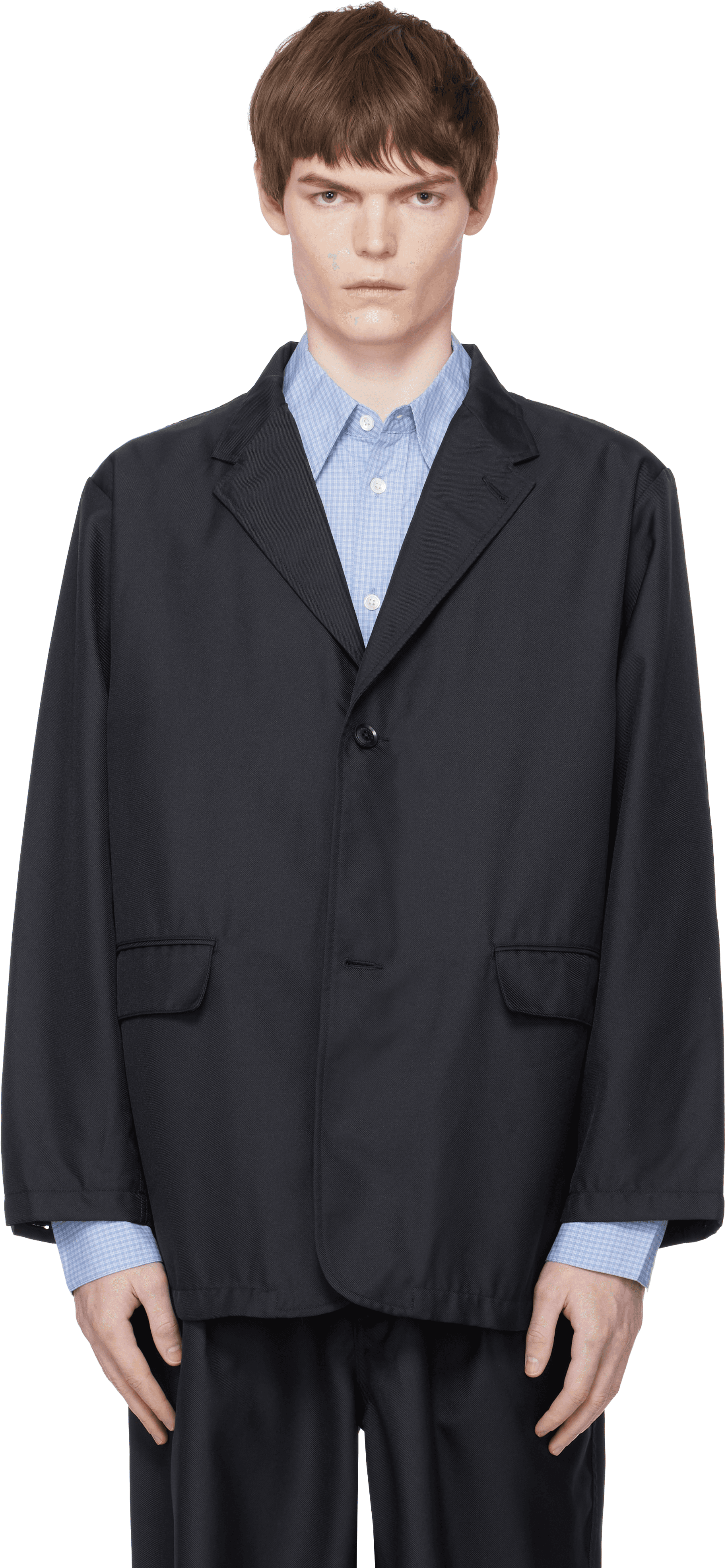 Navy Polyester Twill Club Blazer - Image 1