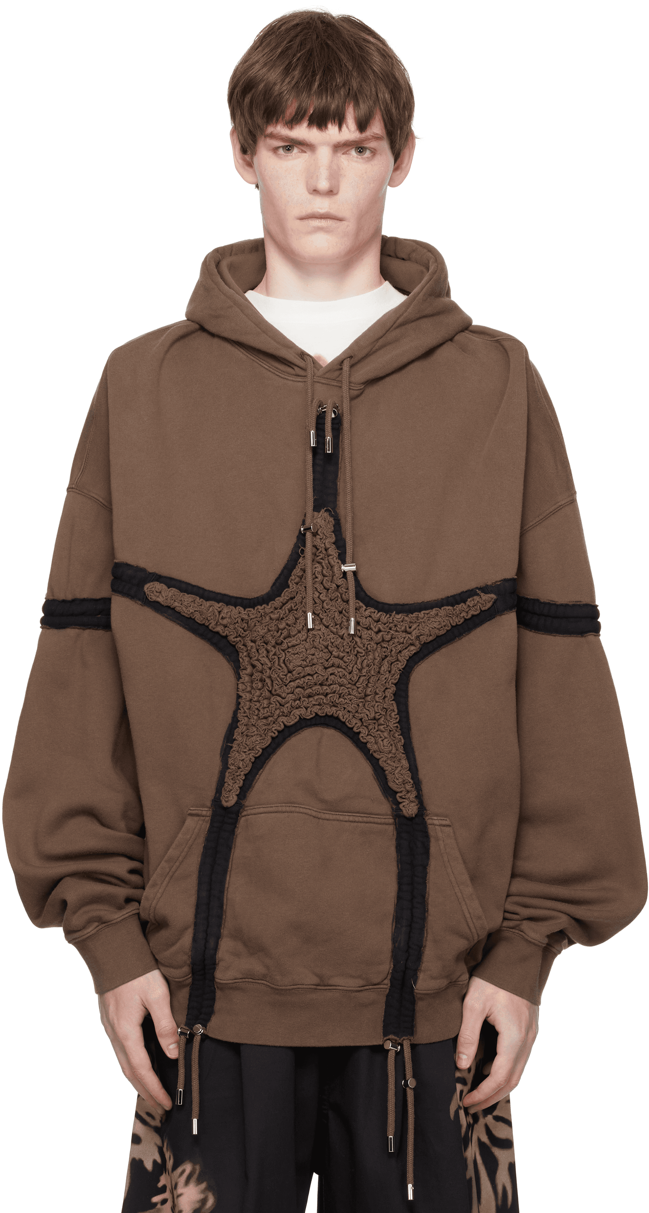 Brown Soft Star Hoodie - Image 1