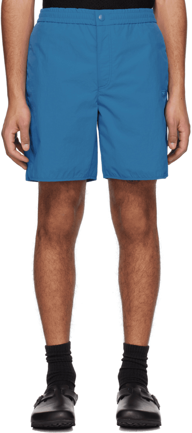 Blue Embroidered Shorts - Image 1