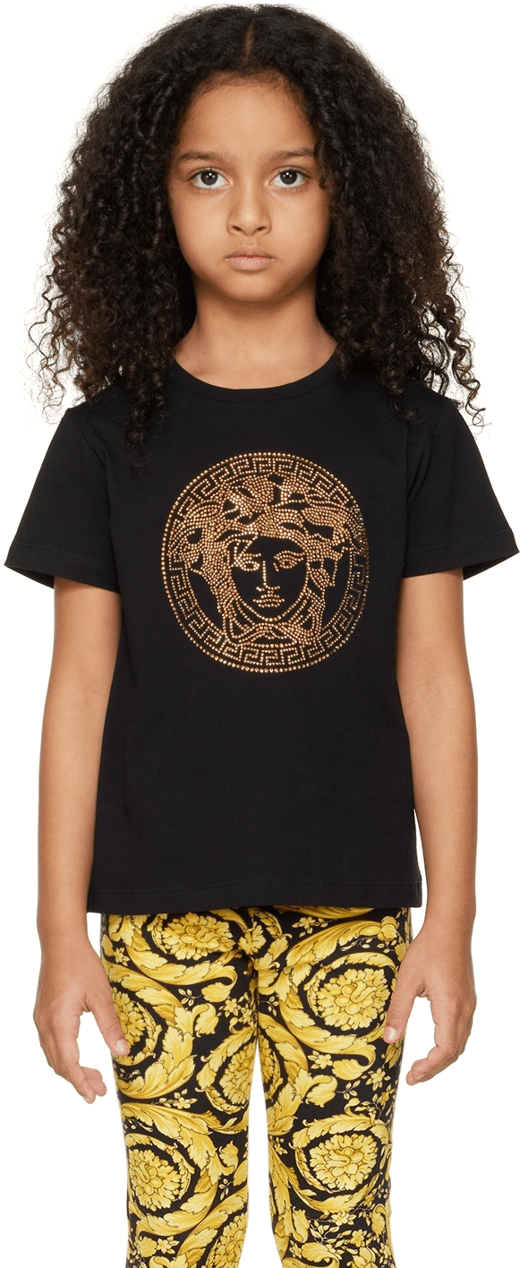 Kids Black Medusa T-Shirt - Image 1