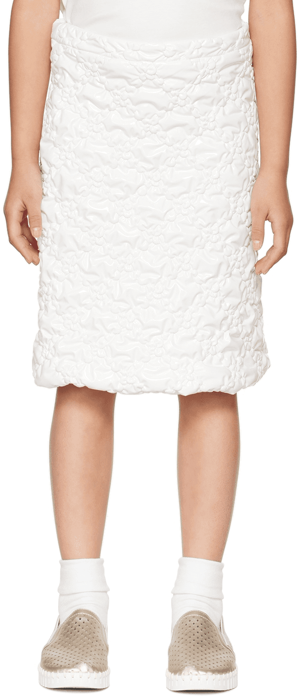 Kids White Bubble Skirt - Image 1
