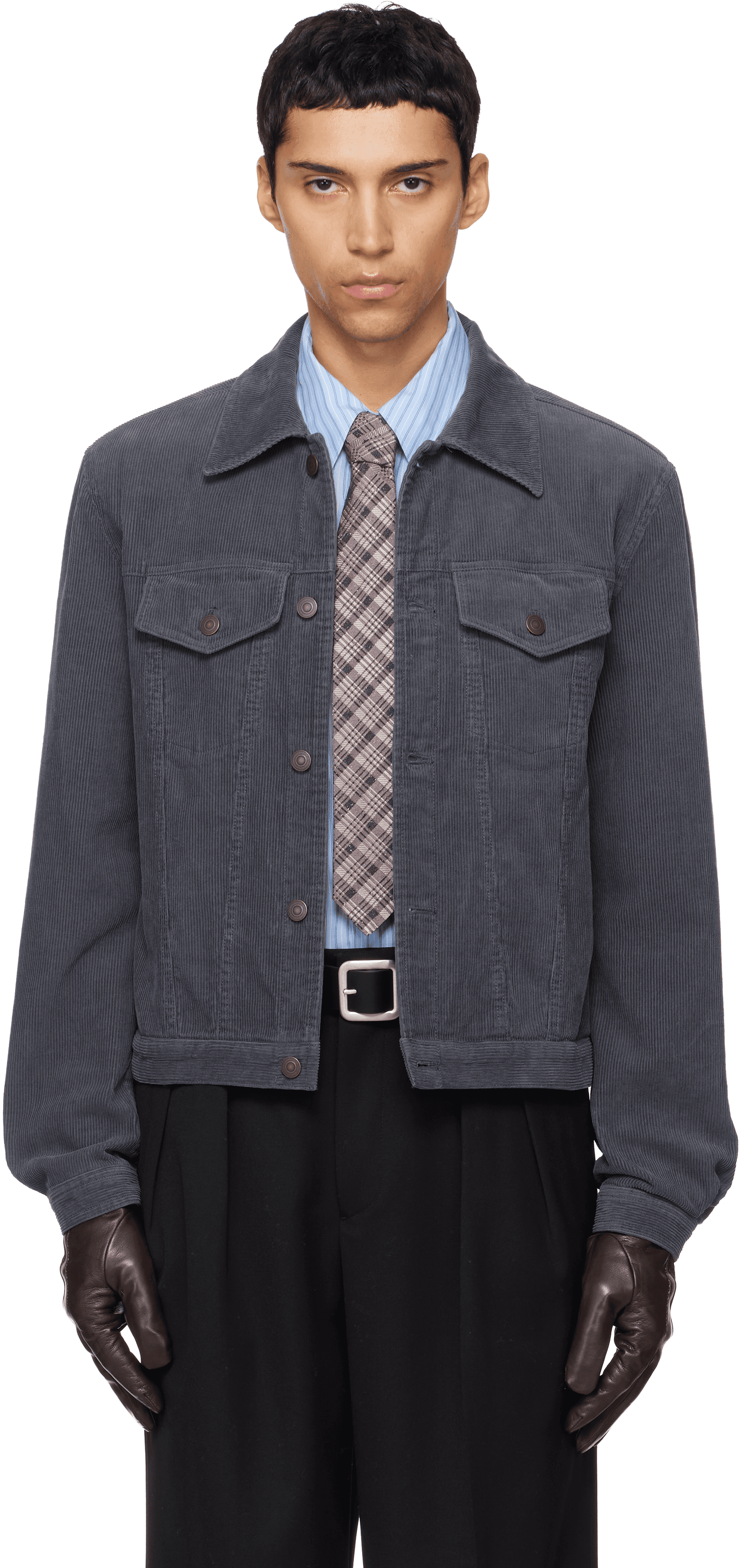 Purple Washed Corduroy Type-3 Trucker Jacket - Image 1