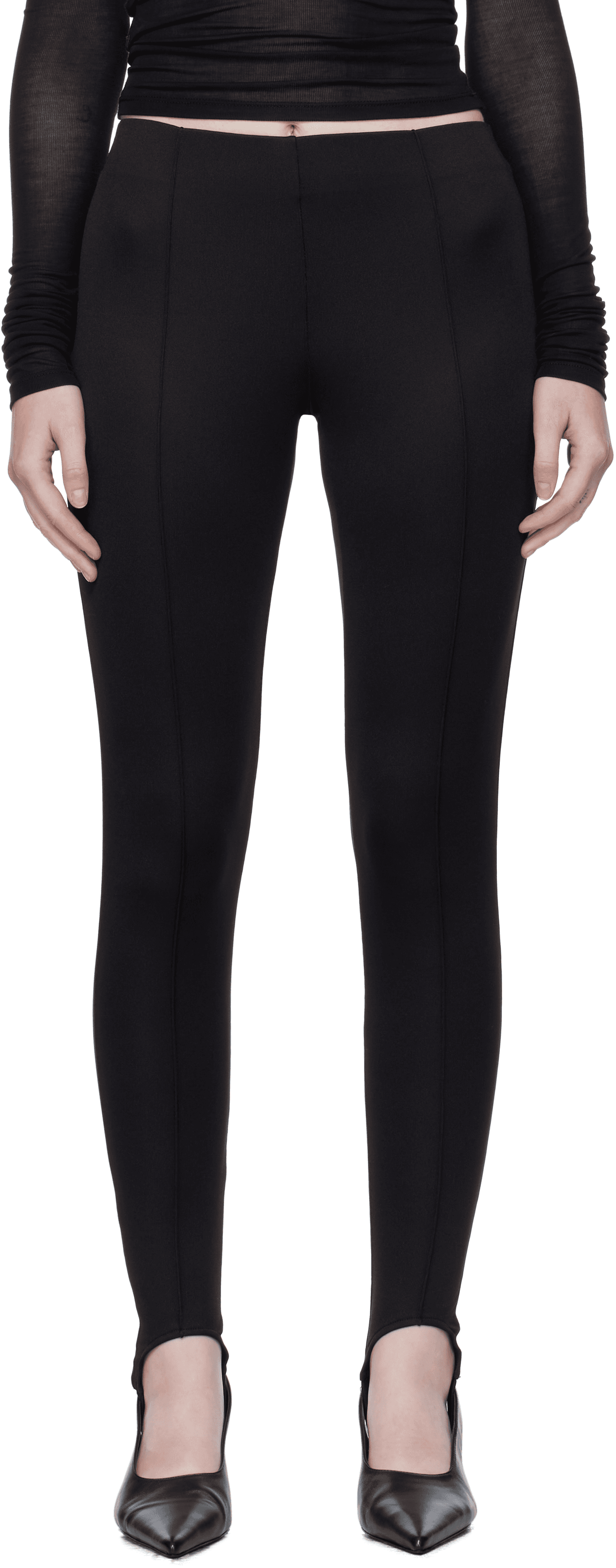 Black Caserta Stirrup Leggings - Image 1