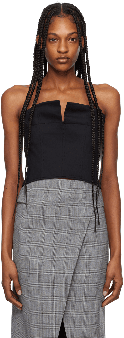 Black Cropped Camisole - Image 1