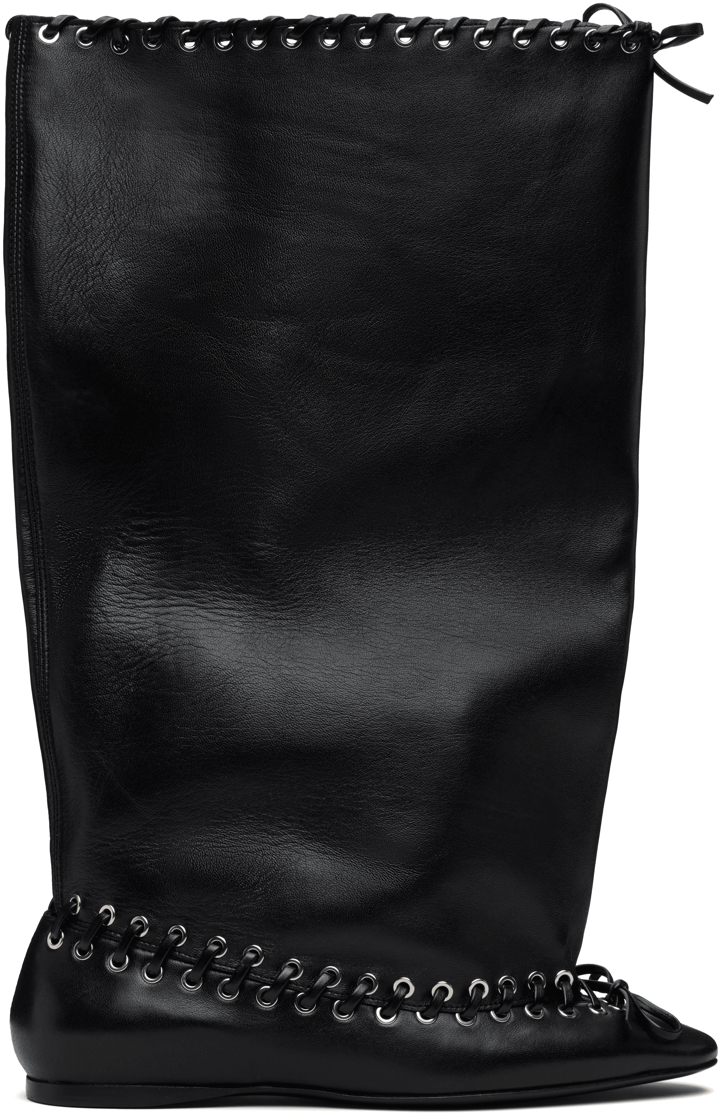 Black Flat Level Boots - Image 1